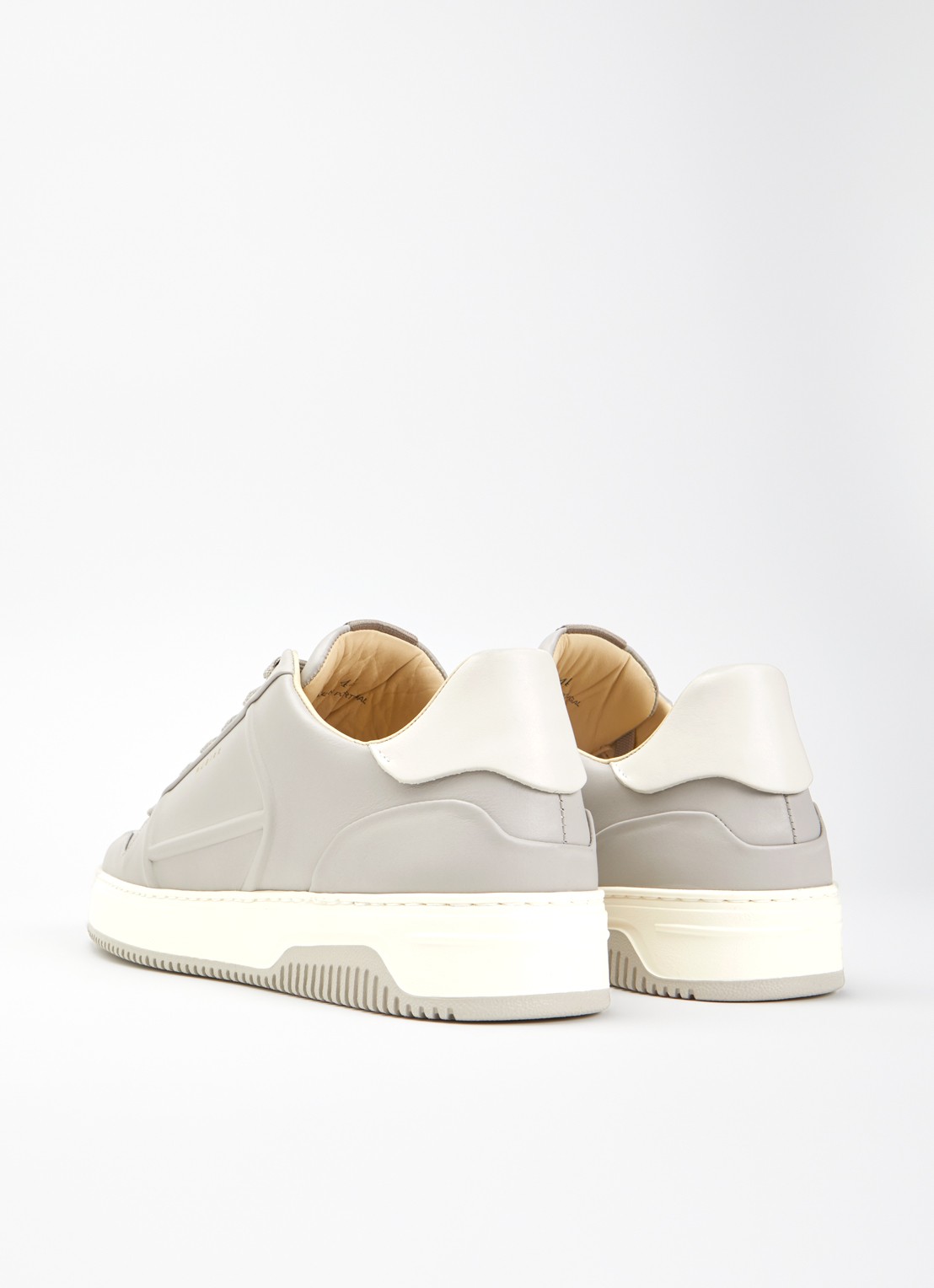Nubikk Basket Cole sneaker van leer - achterkant 5 lichtgrijs