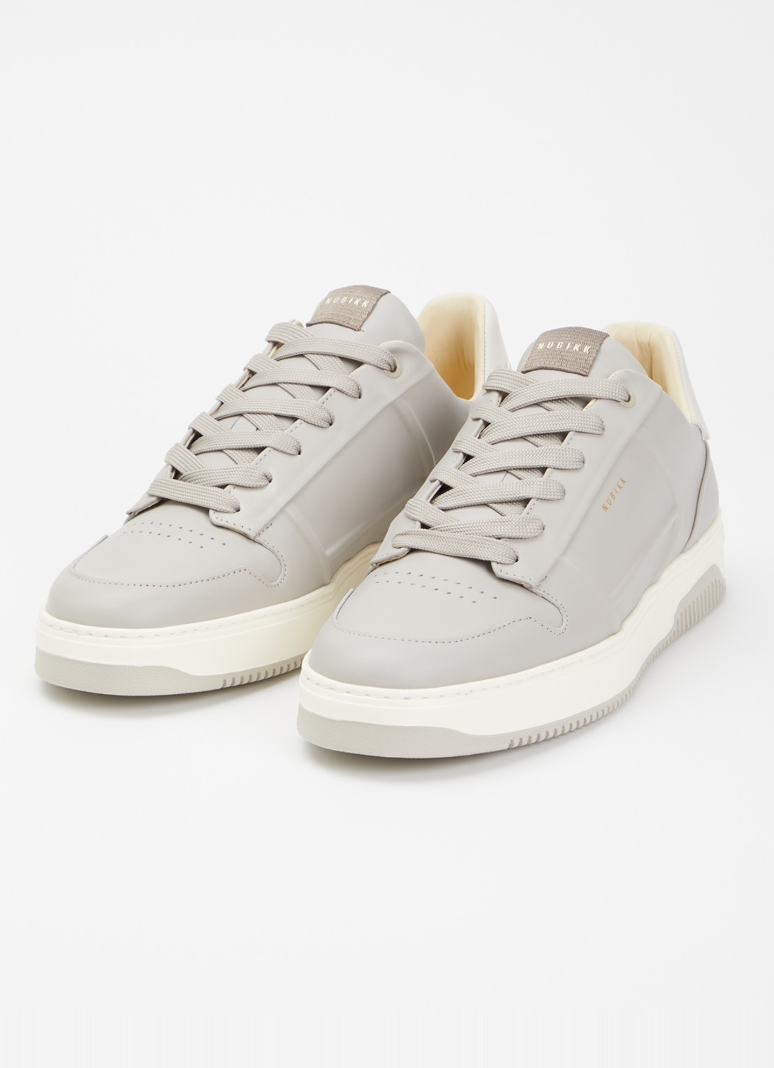 Nubikk Basket Cole sneaker van leer - detail 2 lichtgrijs