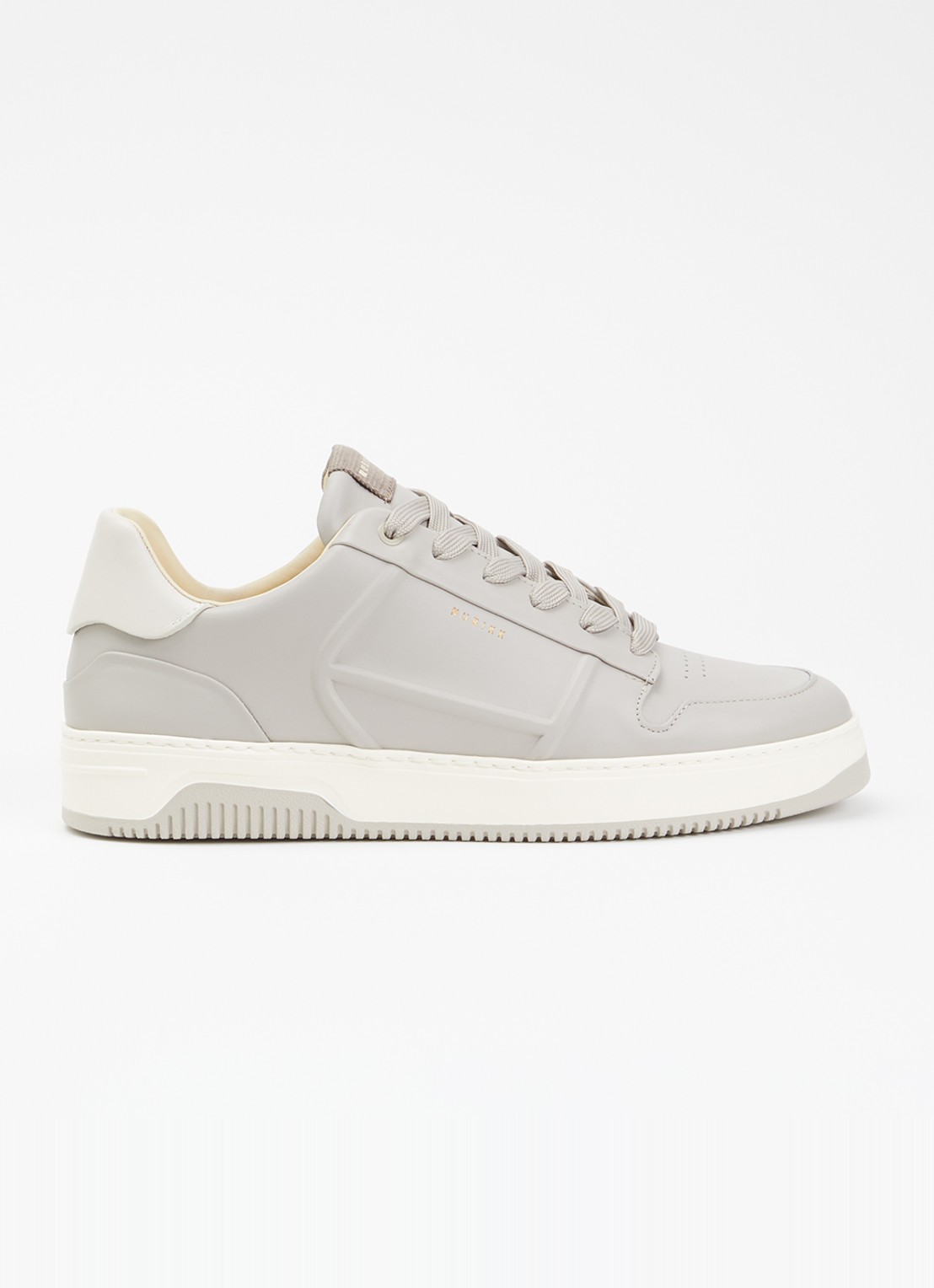 Nubikk Basket Cole sneaker van leer - voorkant lichtgrijs