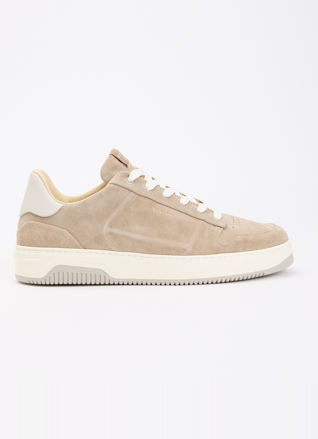 Nubikk Basket Cole sneaker van suède - voorkant 2 beige