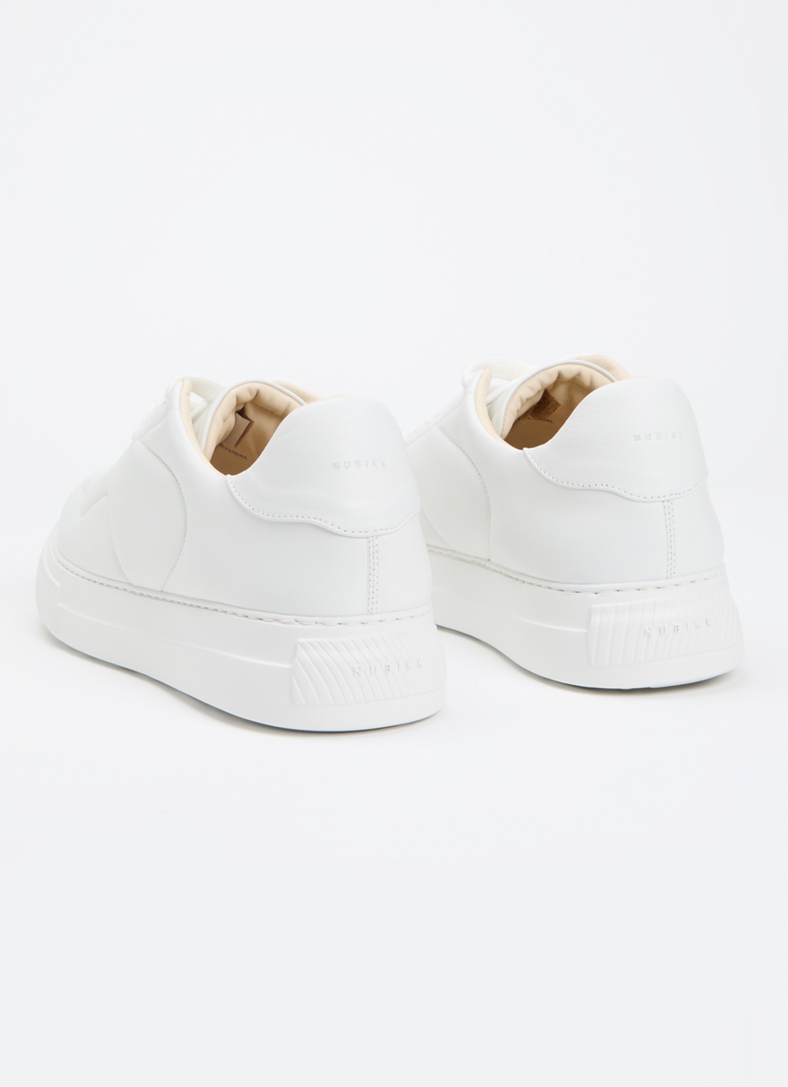 Nubikk Caldera Rush sneaker van kalfsleer met logo - achterkant 6 wit
