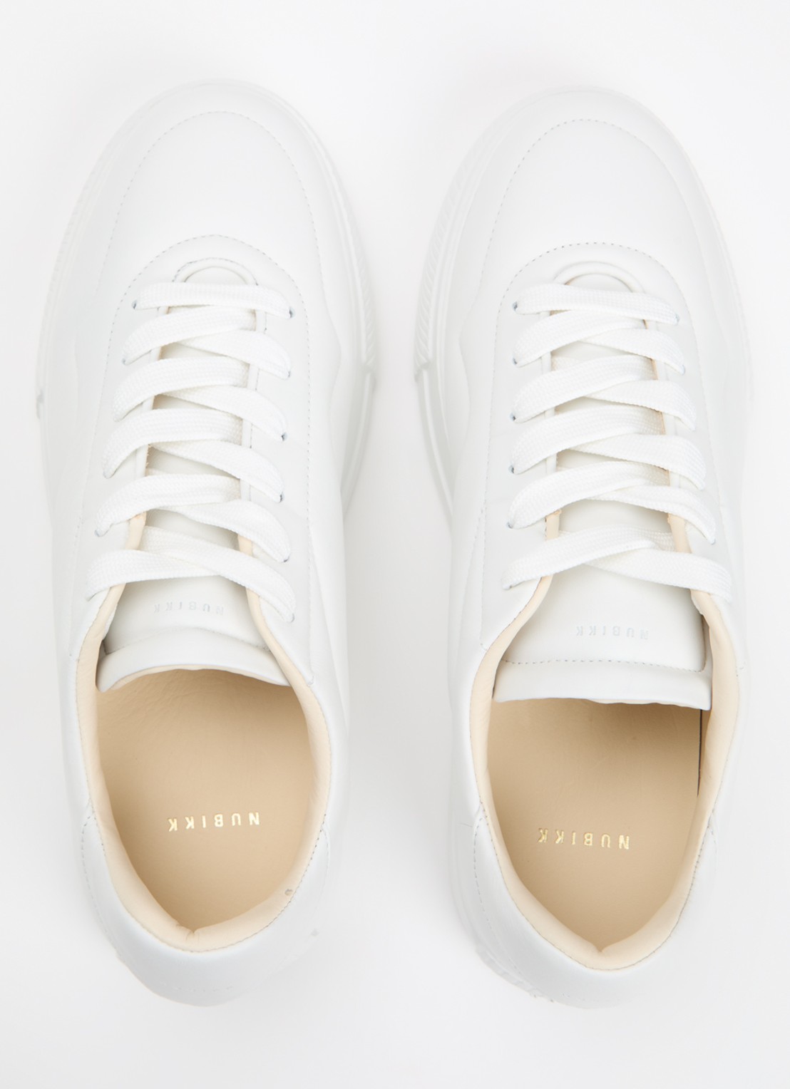 Nubikk Caldera Rush sneaker van kalfsleer met logo - detail 4 wit