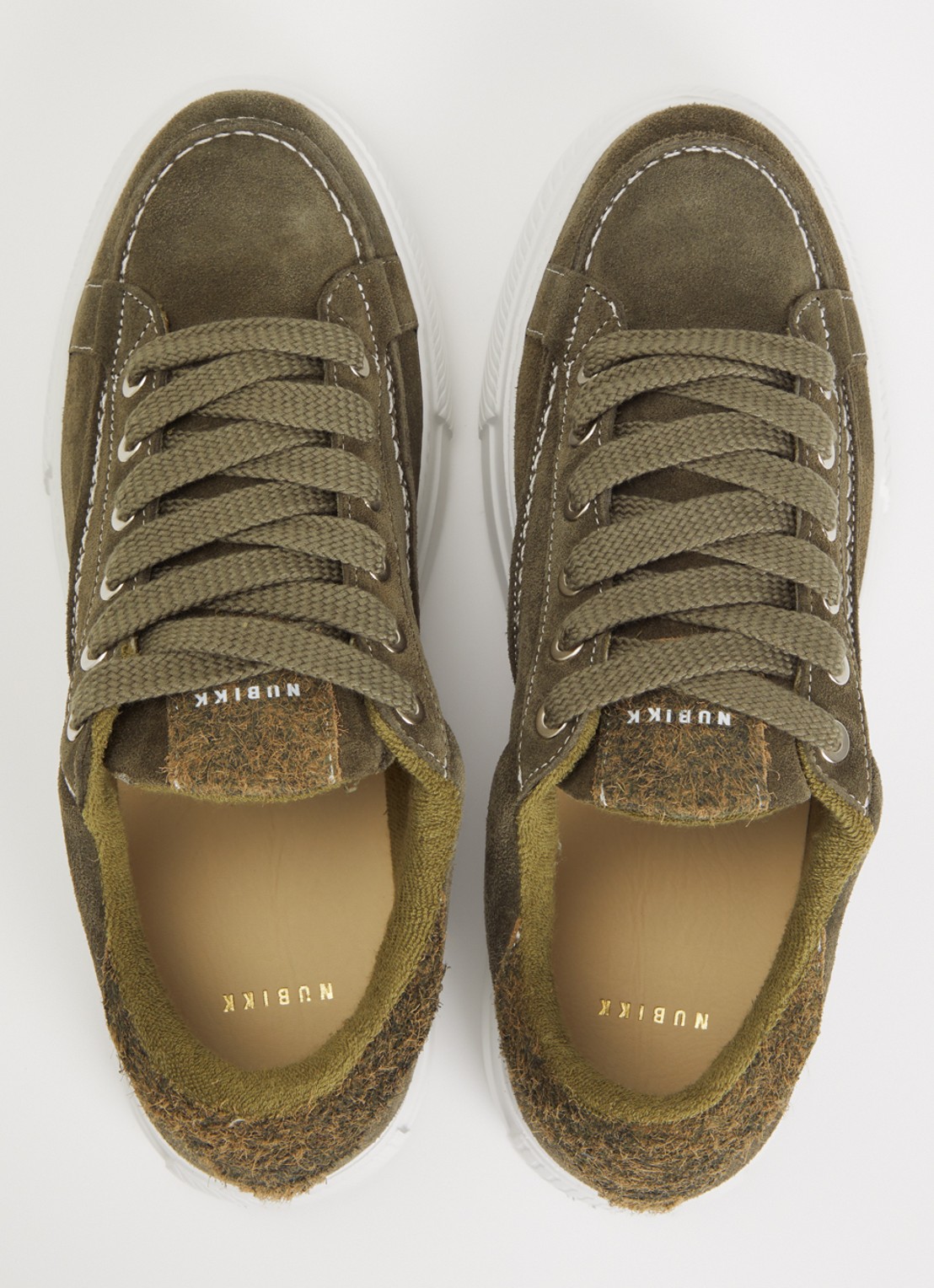 Nubikk Caldera Tora sneaker van suède - detail 2 groen