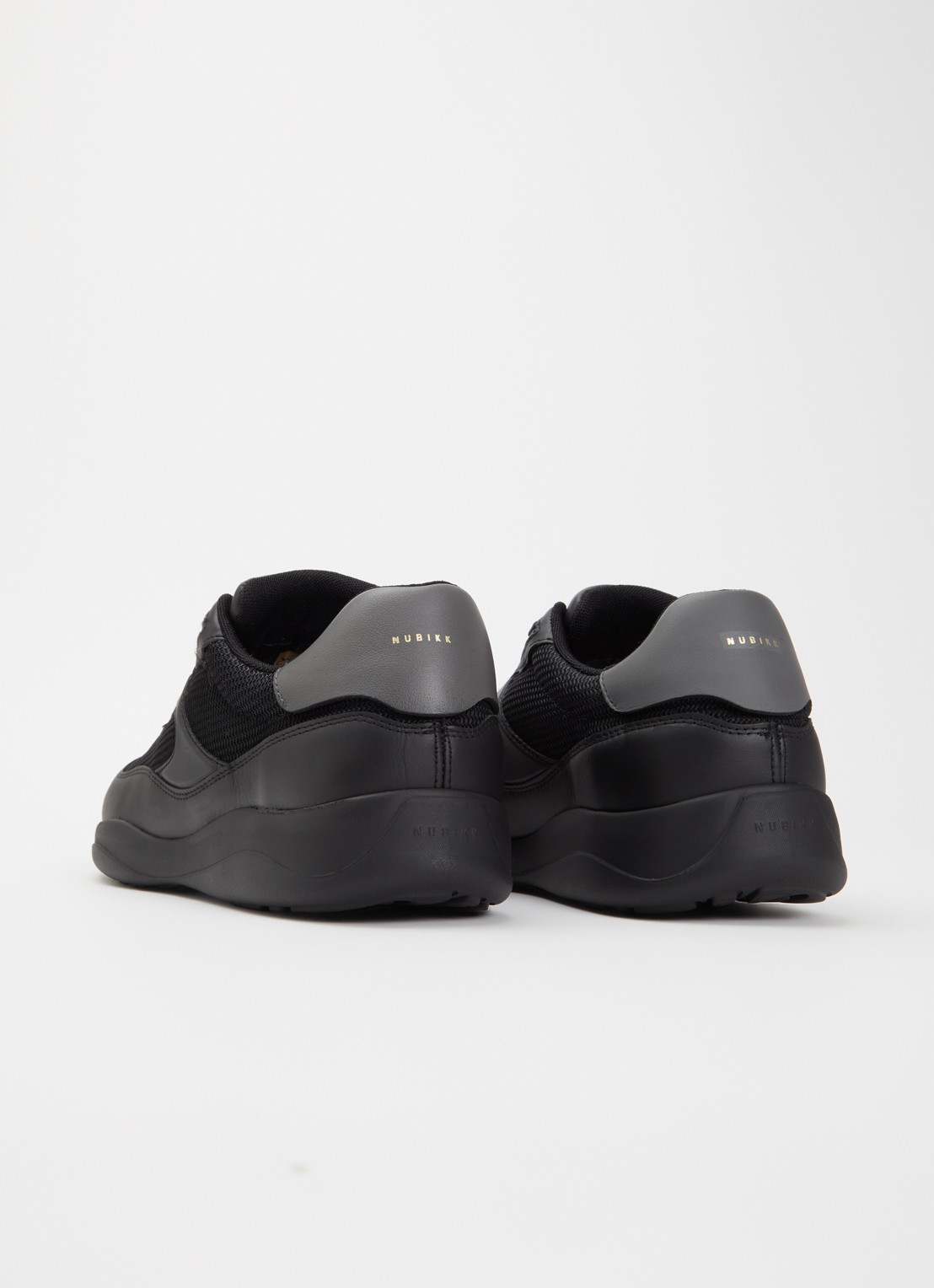 Nubikk Denzel Dane sneaker van mesh met details van leer - achterkant zwart