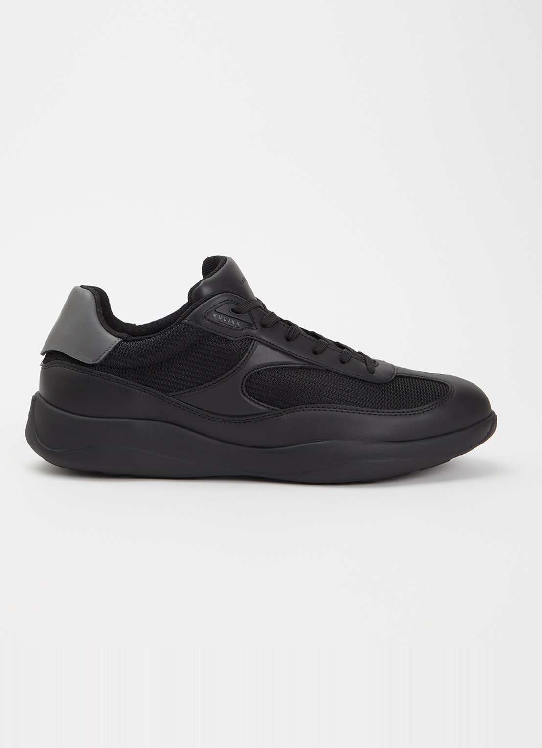 Nubikk Denzel Dane sneaker van mesh met details van leer - voorkant 5 zwart