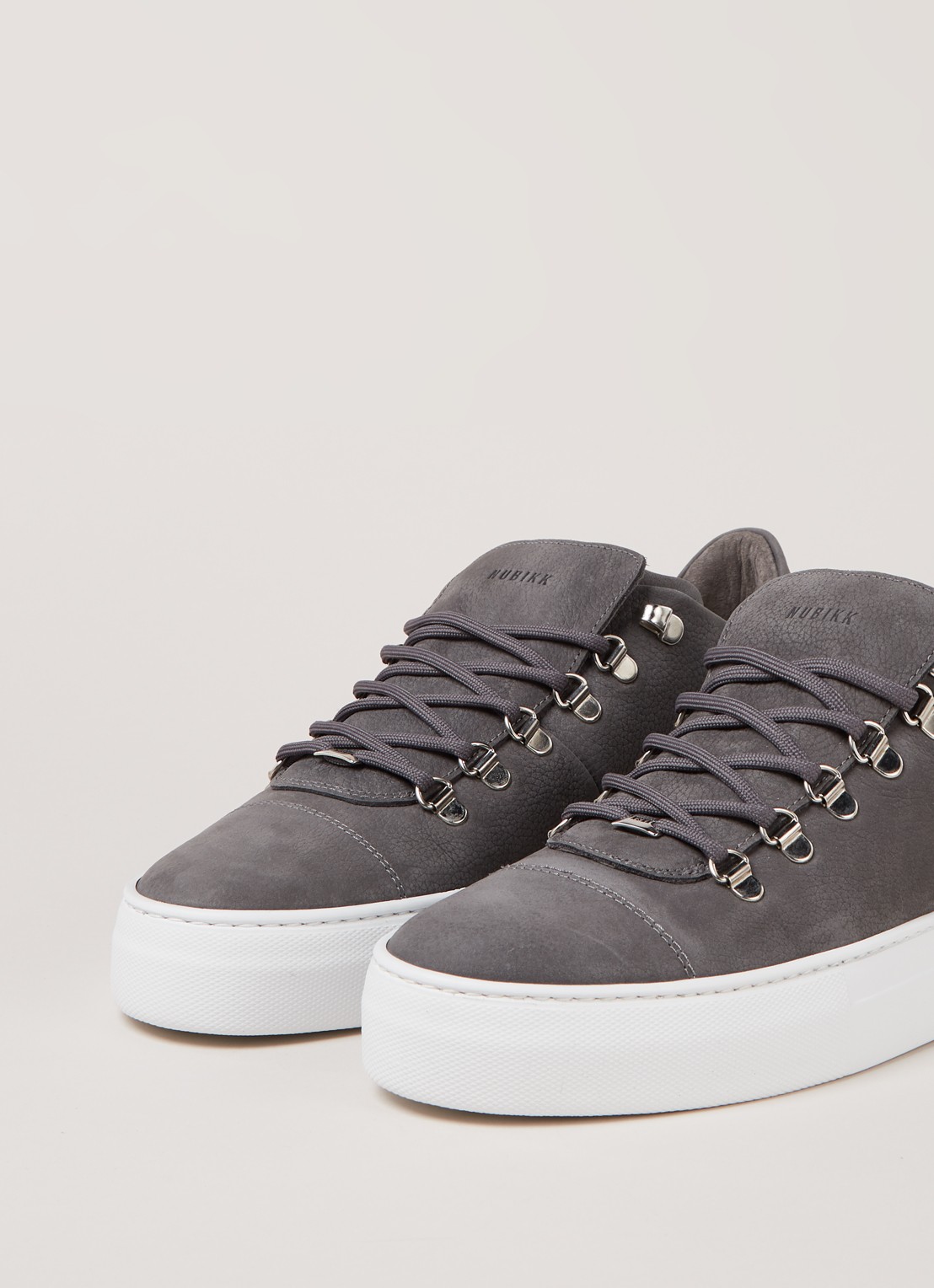 Nubikk Jagger Classic II sneaker van nubuck - detail 4 middengrijs