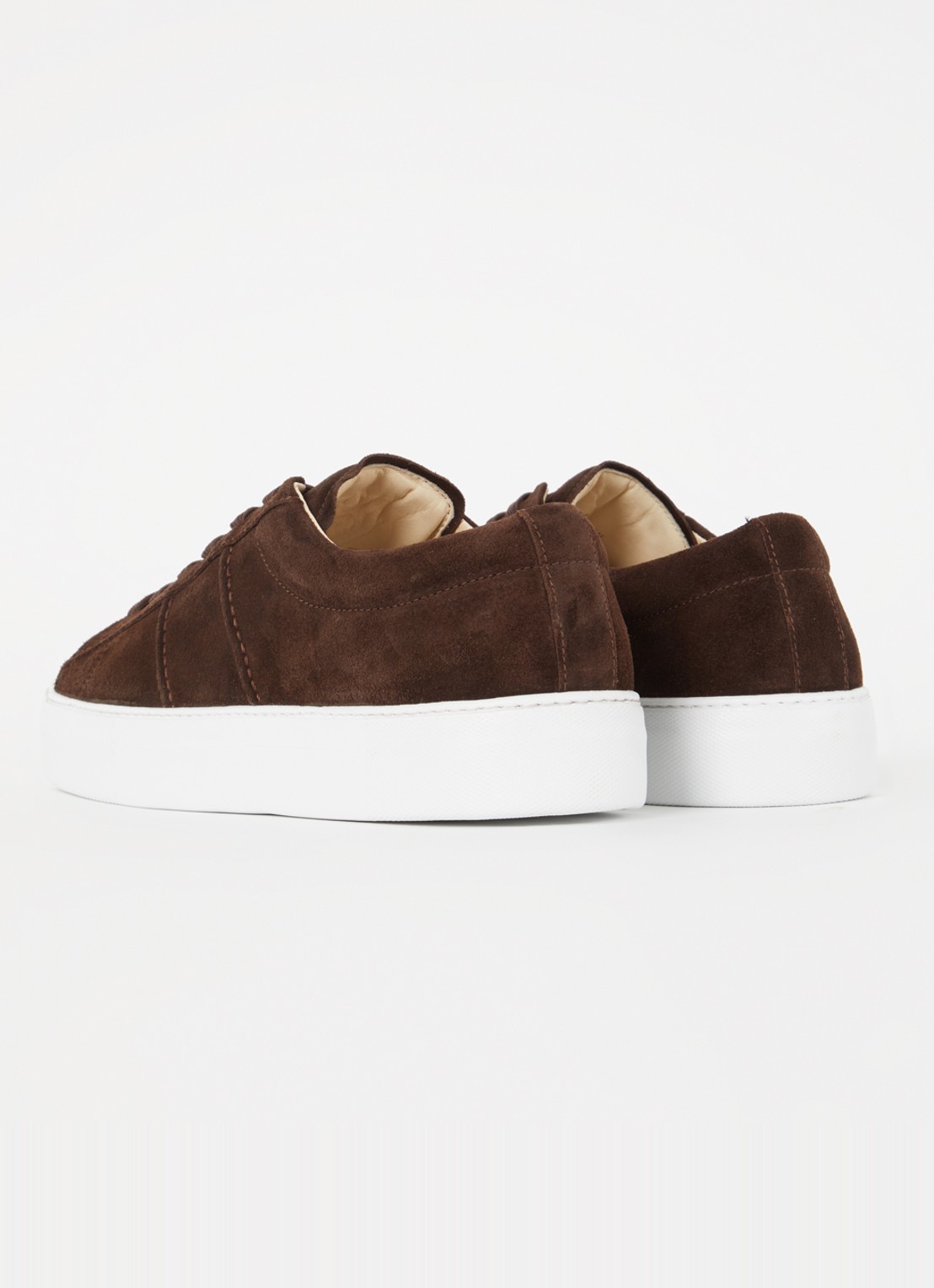 Nubikk Jagger Morris sneaker van suède - achterkant 4 donkerbruin