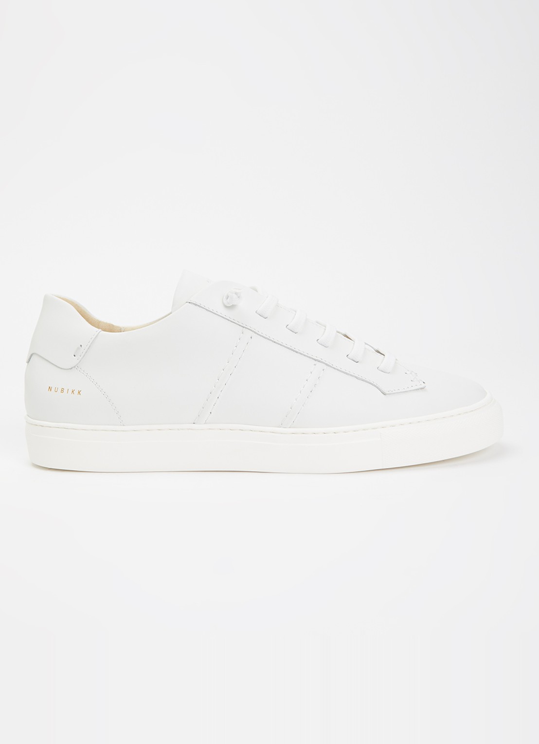 Nubikk Jase Ease sneaker van leer - voorkant 4 gebroken wit