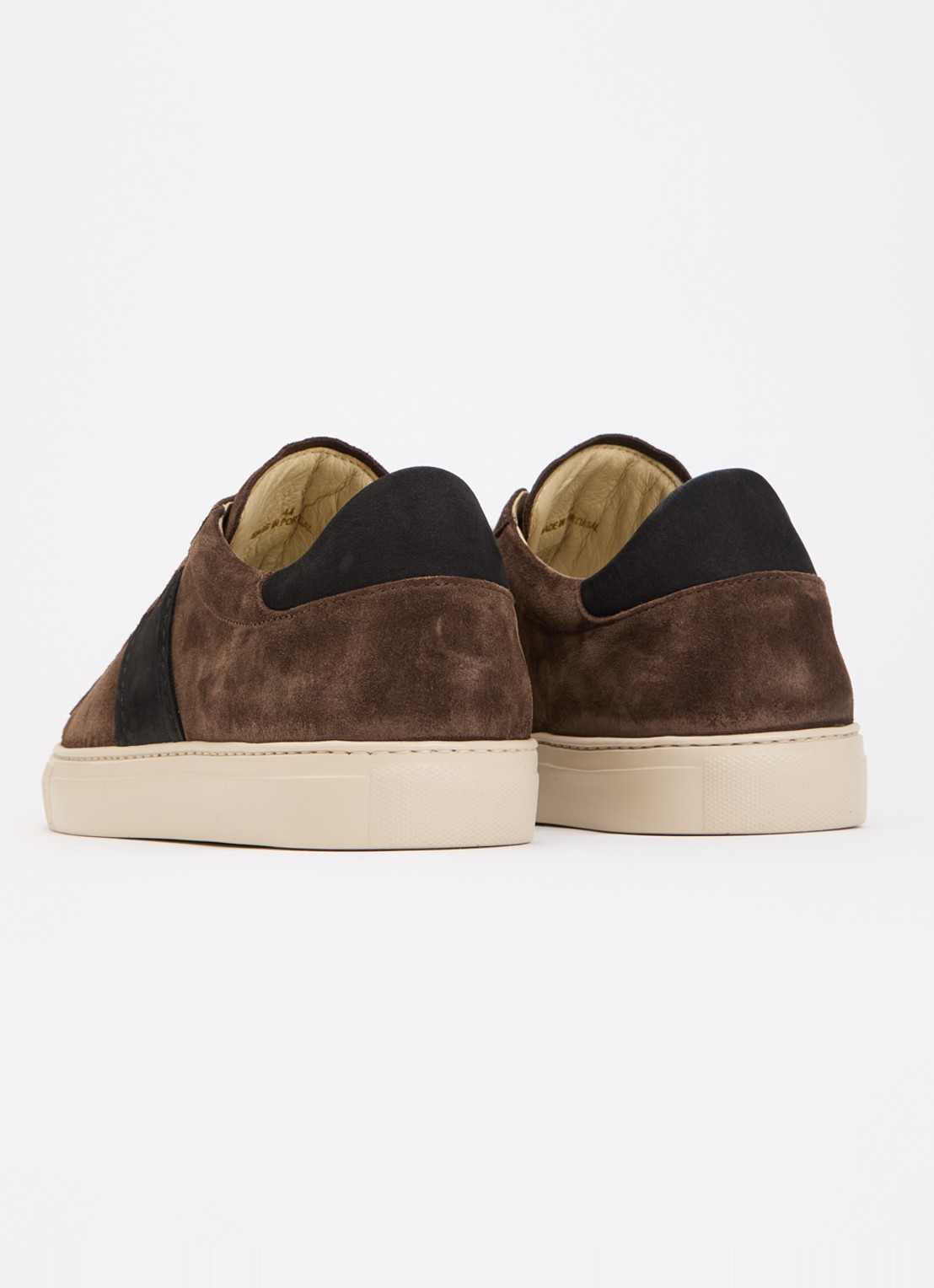 Nubikk Jase Morris sneaker van suède met leren details - achterkant 5 bruin