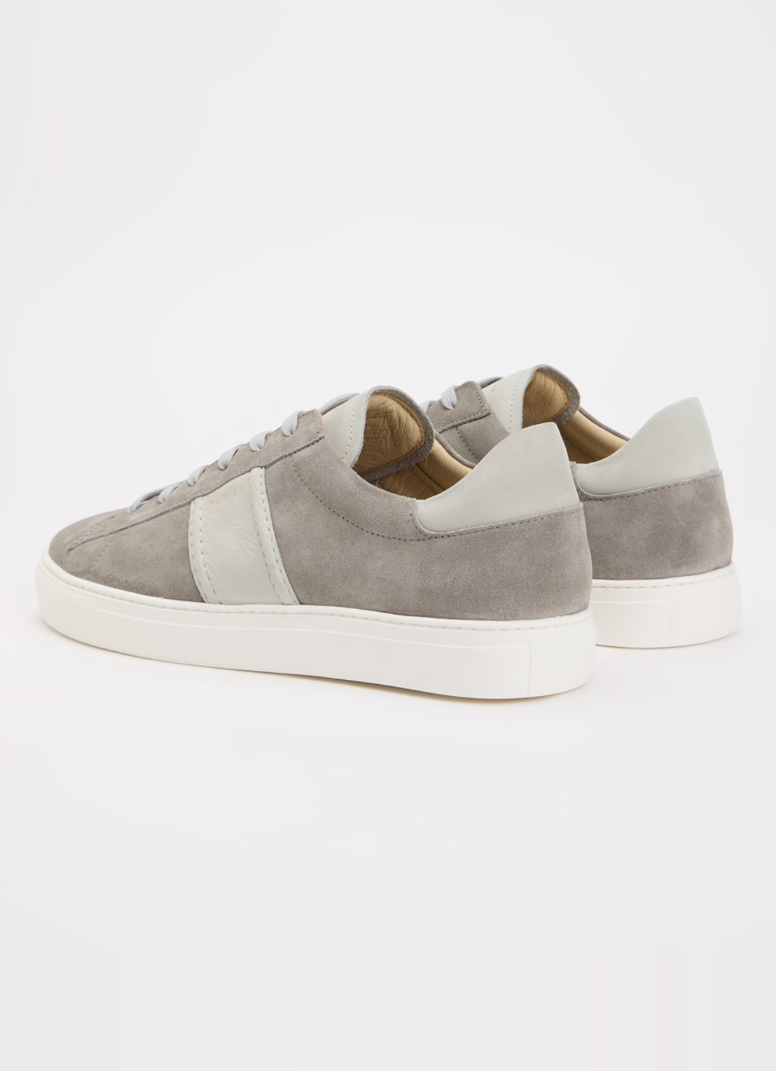 Nubikk Jase Morris sneaker van suède - achterkant 4 lichtgrijs
