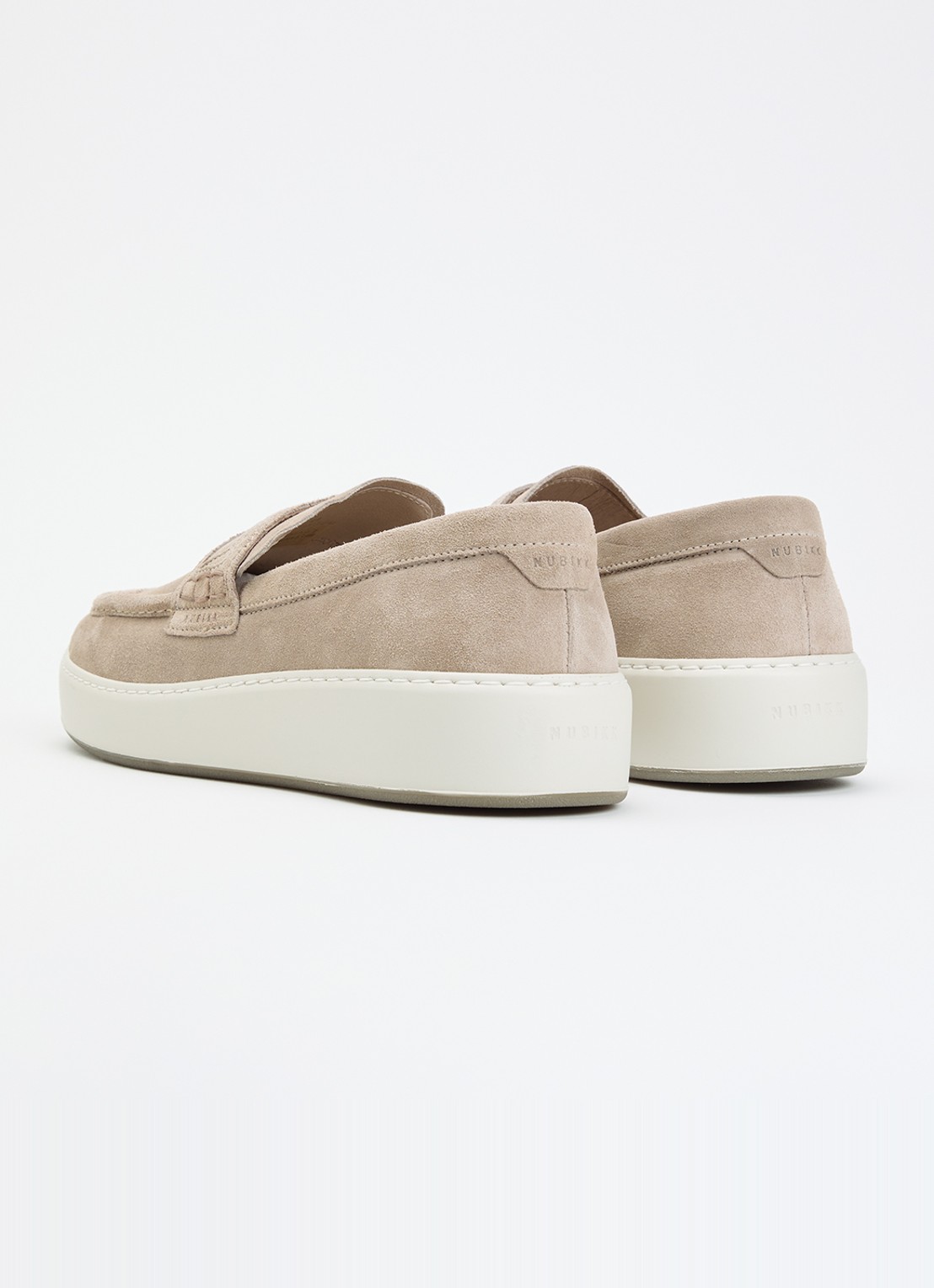 Nubikk Jiro Gatsby loafer van suède - achterkant 2 beige