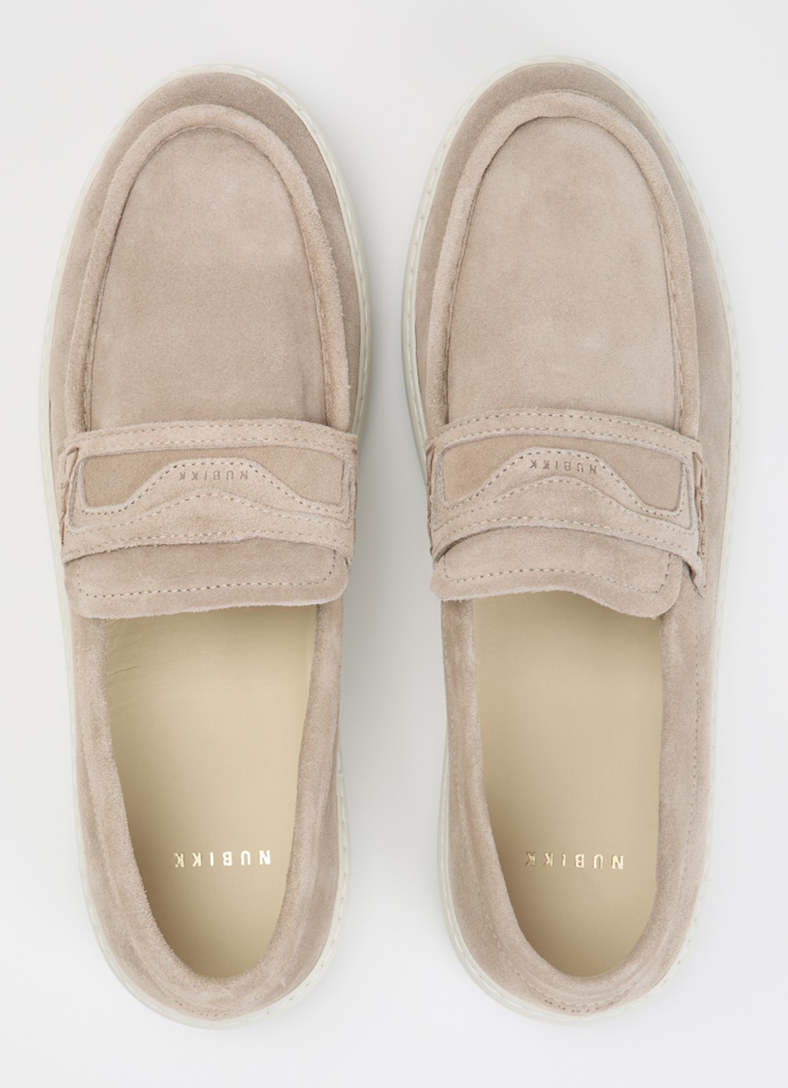 Nubikk Jiro Gatsby loafer van suède - detail 4 beige