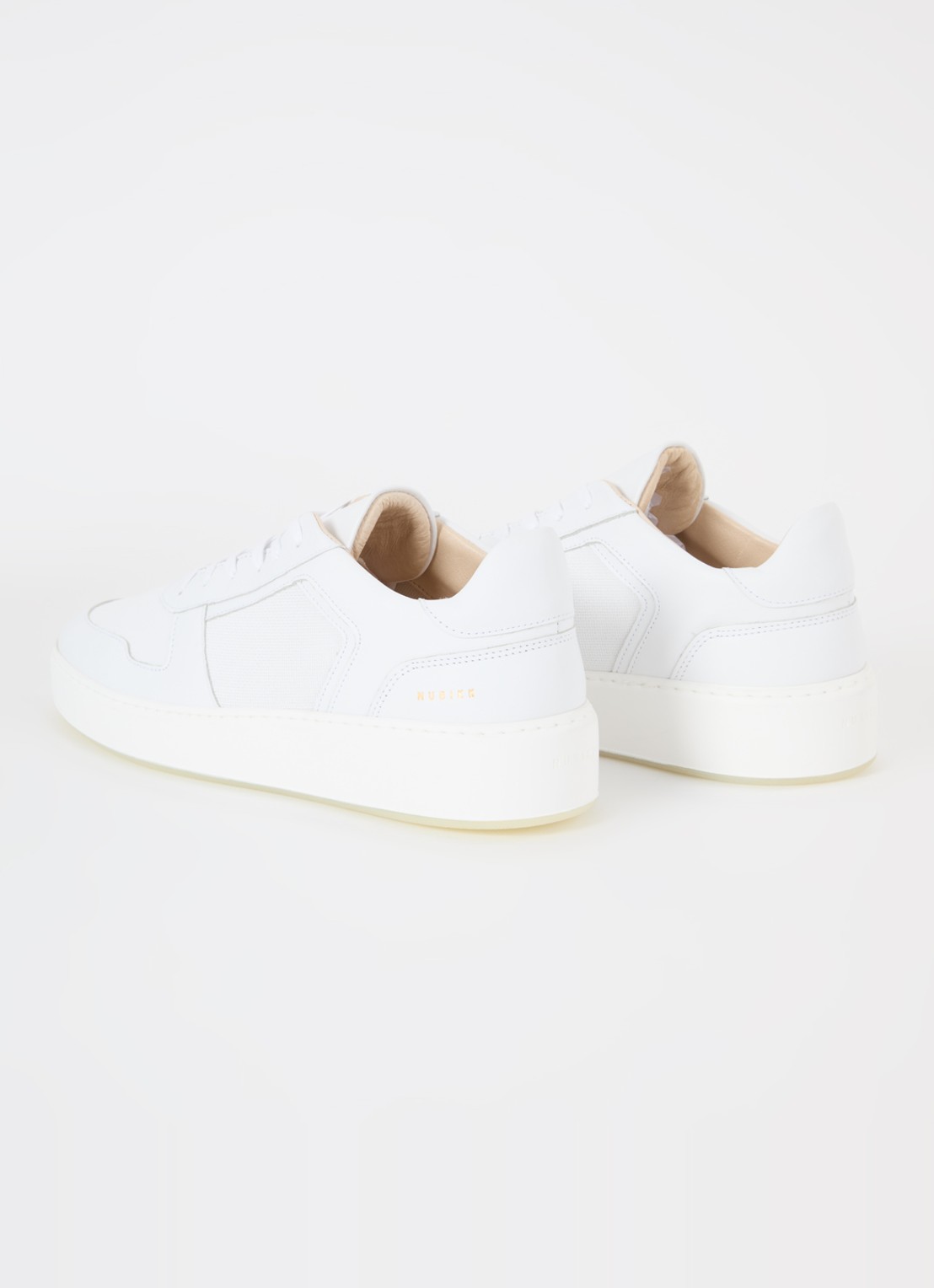 Nubikk Jiro Luca sneaker van leer - achterkant 6 wit
