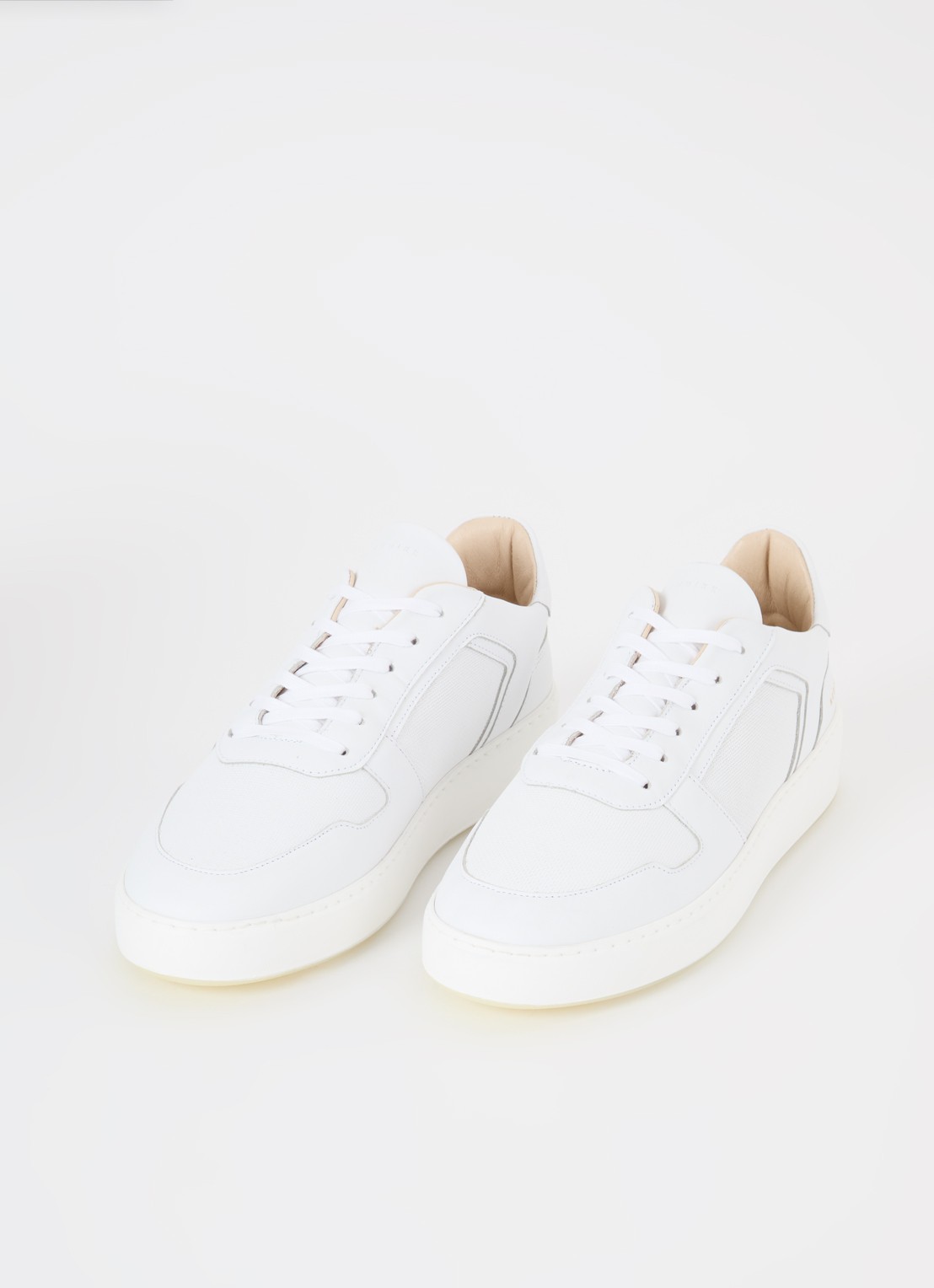 Nubikk Jiro Luca sneaker van leer - detail wit