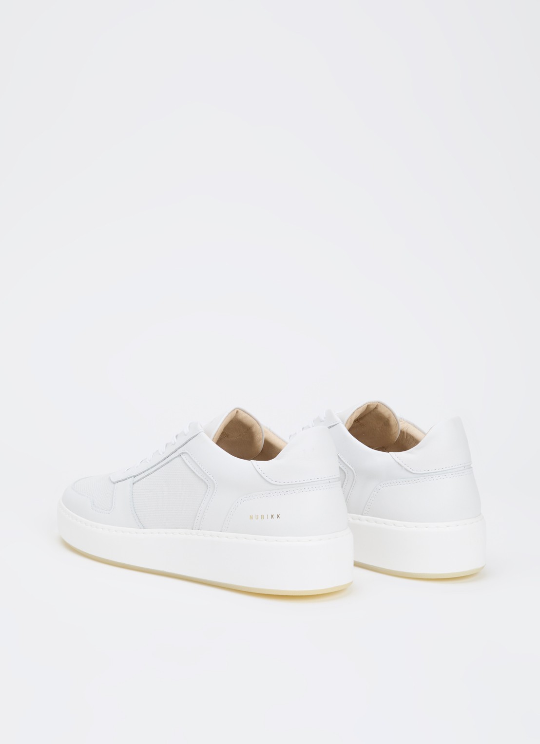 Nubikk Jiro Luca sneaker van leer - achterkant 7 wit