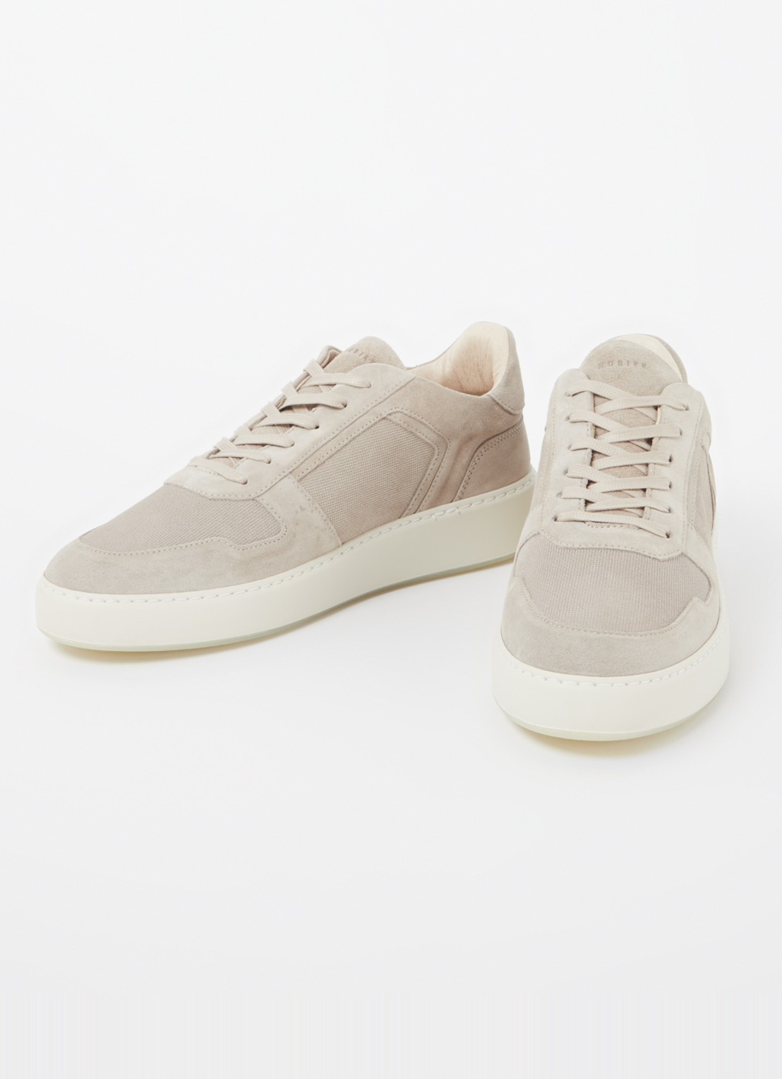 Nubikk Jiro Luca sneaker van suède - detail 4 donkerbeige