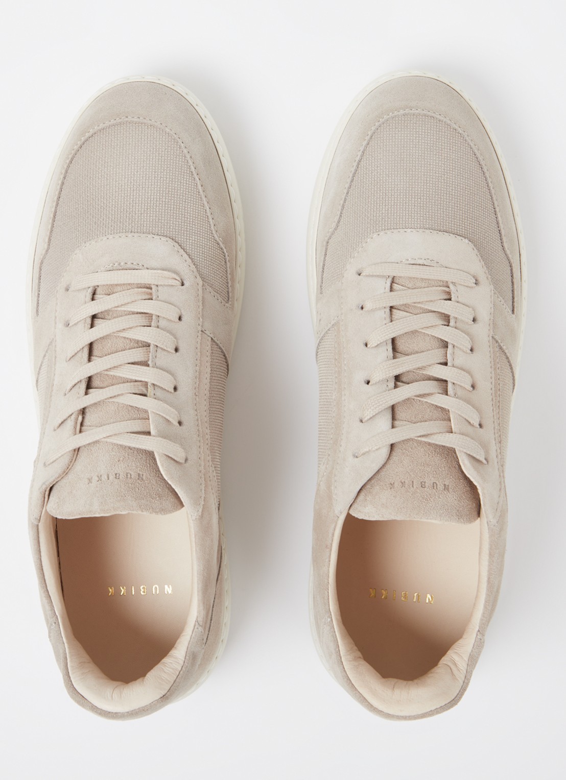 Nubikk Jiro Luca sneaker van suède - detail 5 donkerbeige