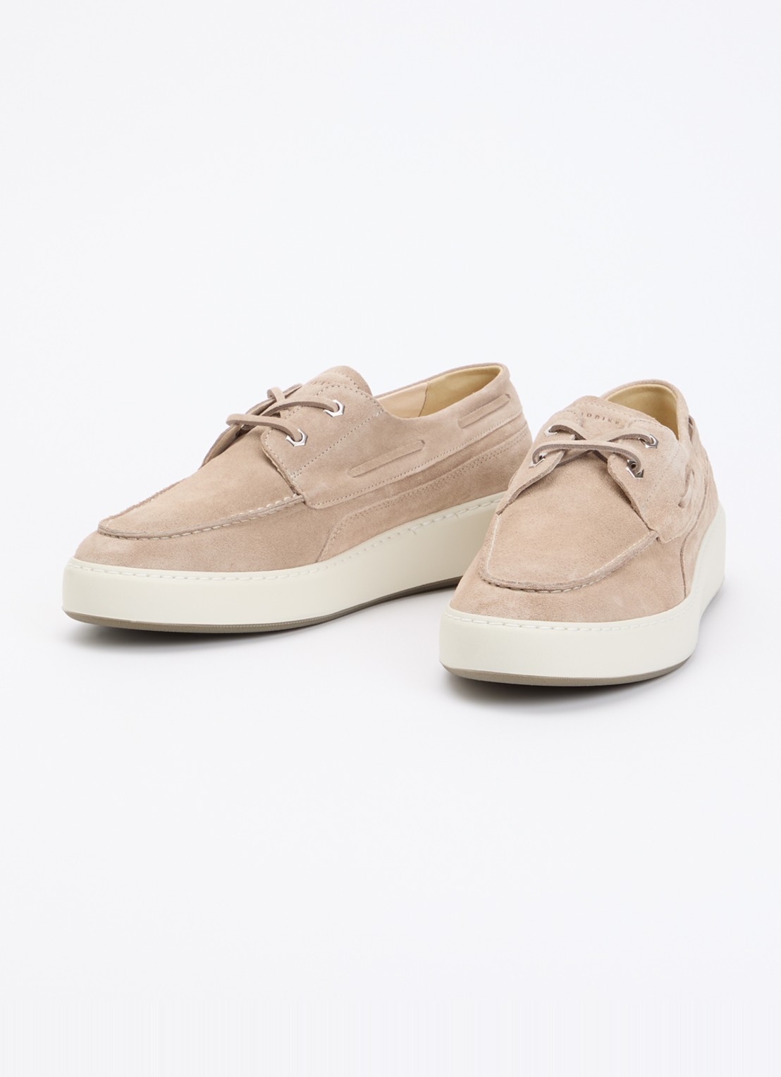 Nubikk Jiro Yacht bootschoen van suède - detail donkerbeige
