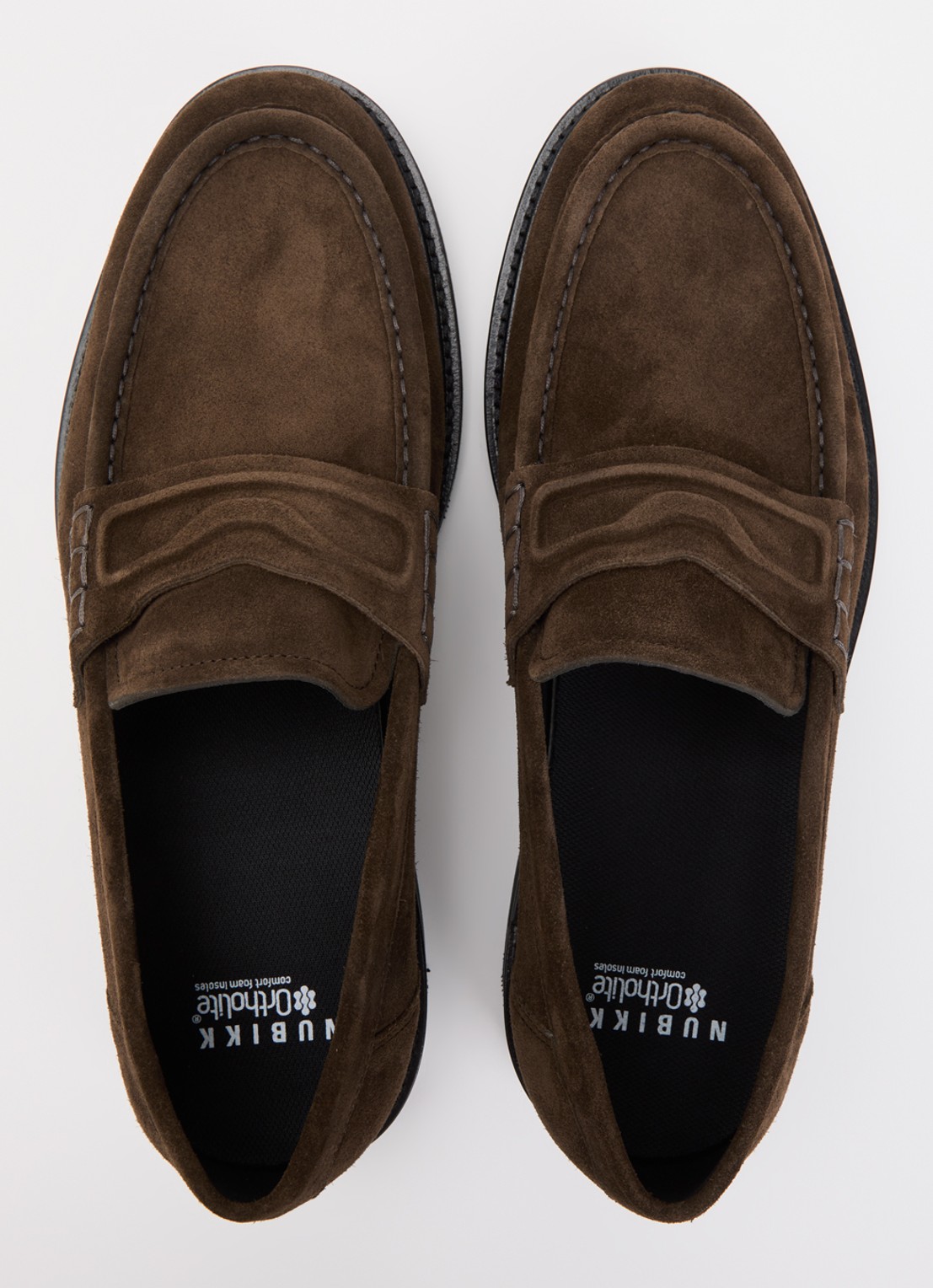 Nubikk Jones Gatsby loafer van suède - detail 4 donkerbruin