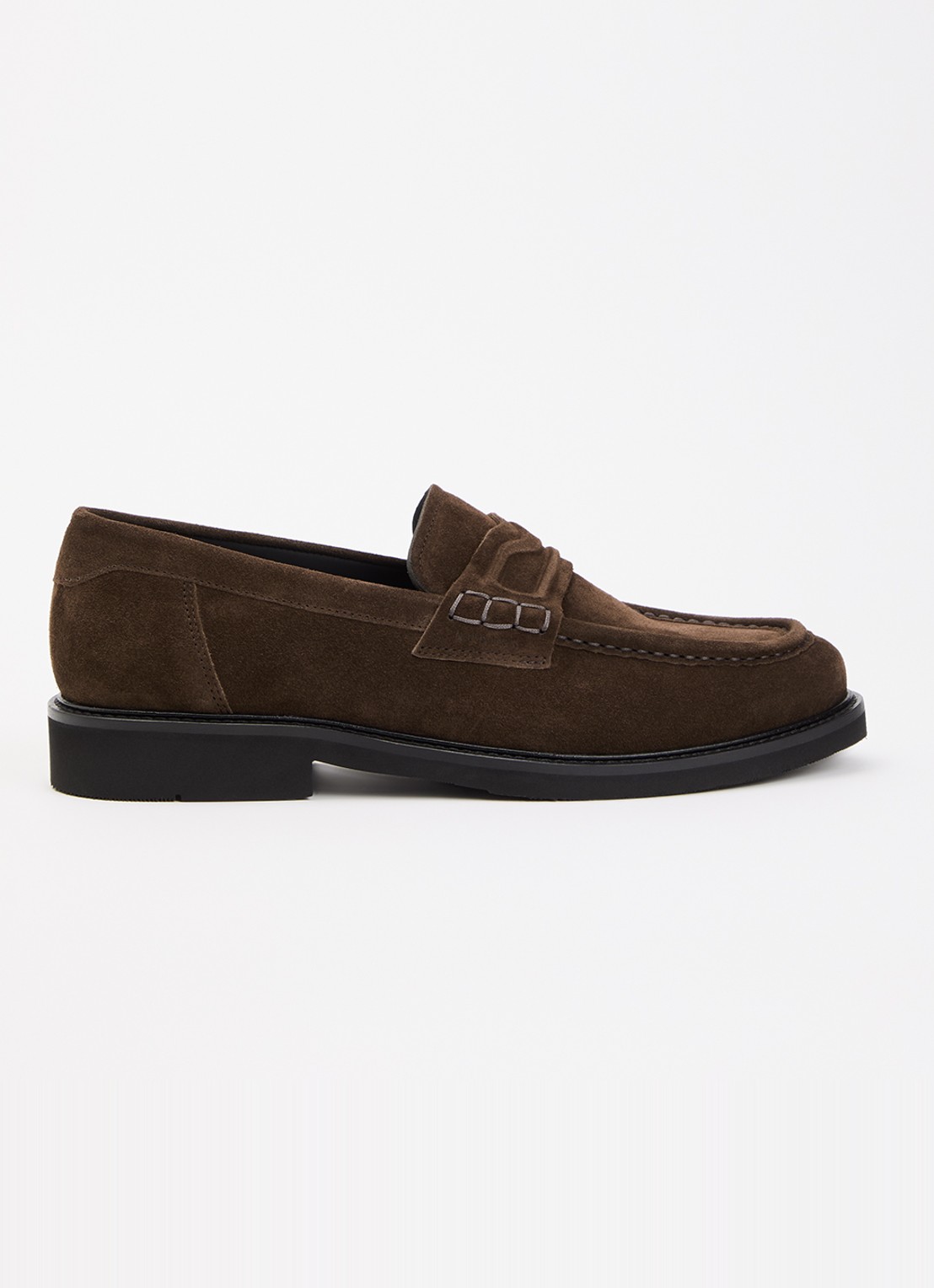 Nubikk Jones Gatsby loafer van suède - voorkant 2 donkerbruin