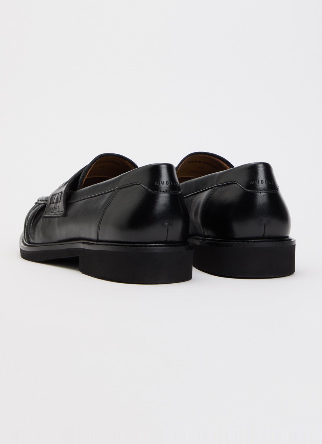 Nubikk Jones Mio loafer van leer  - achterkant zwart