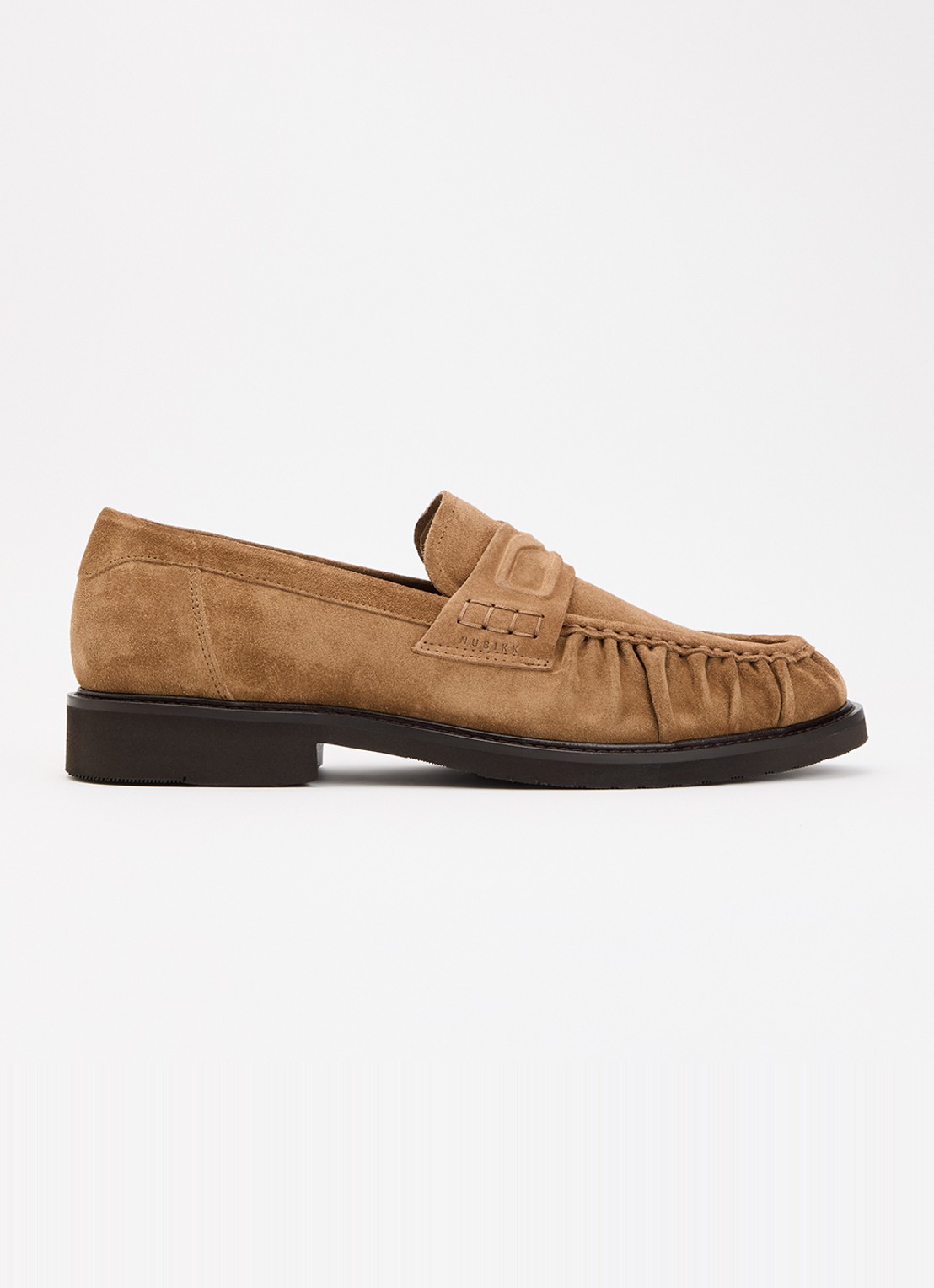 Nubikk Jones Mio loafer van suède - voorkant 5 lichtbruin