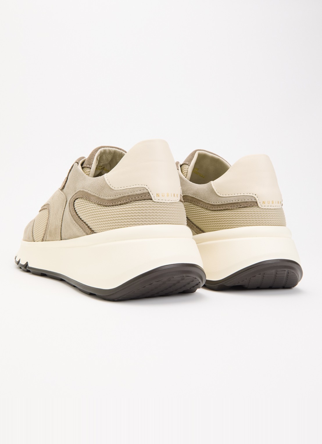 Nubikk Luca Noa sneaker met suède details - achterkant 5 beige