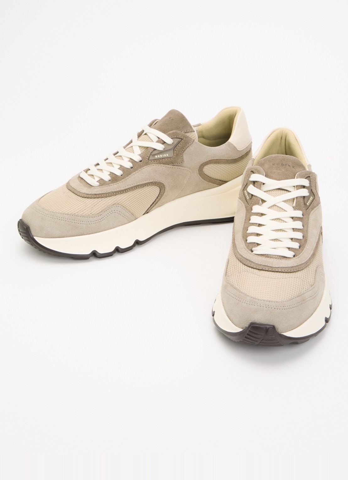 Nubikk Luca Noa sneaker met suède details - detail 2 beige