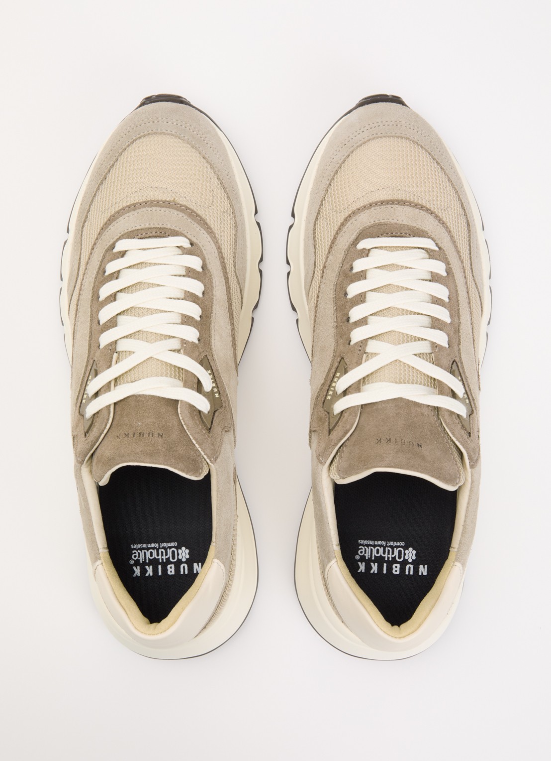 Nubikk Luca Noa sneaker met suède details - detail 3 beige
