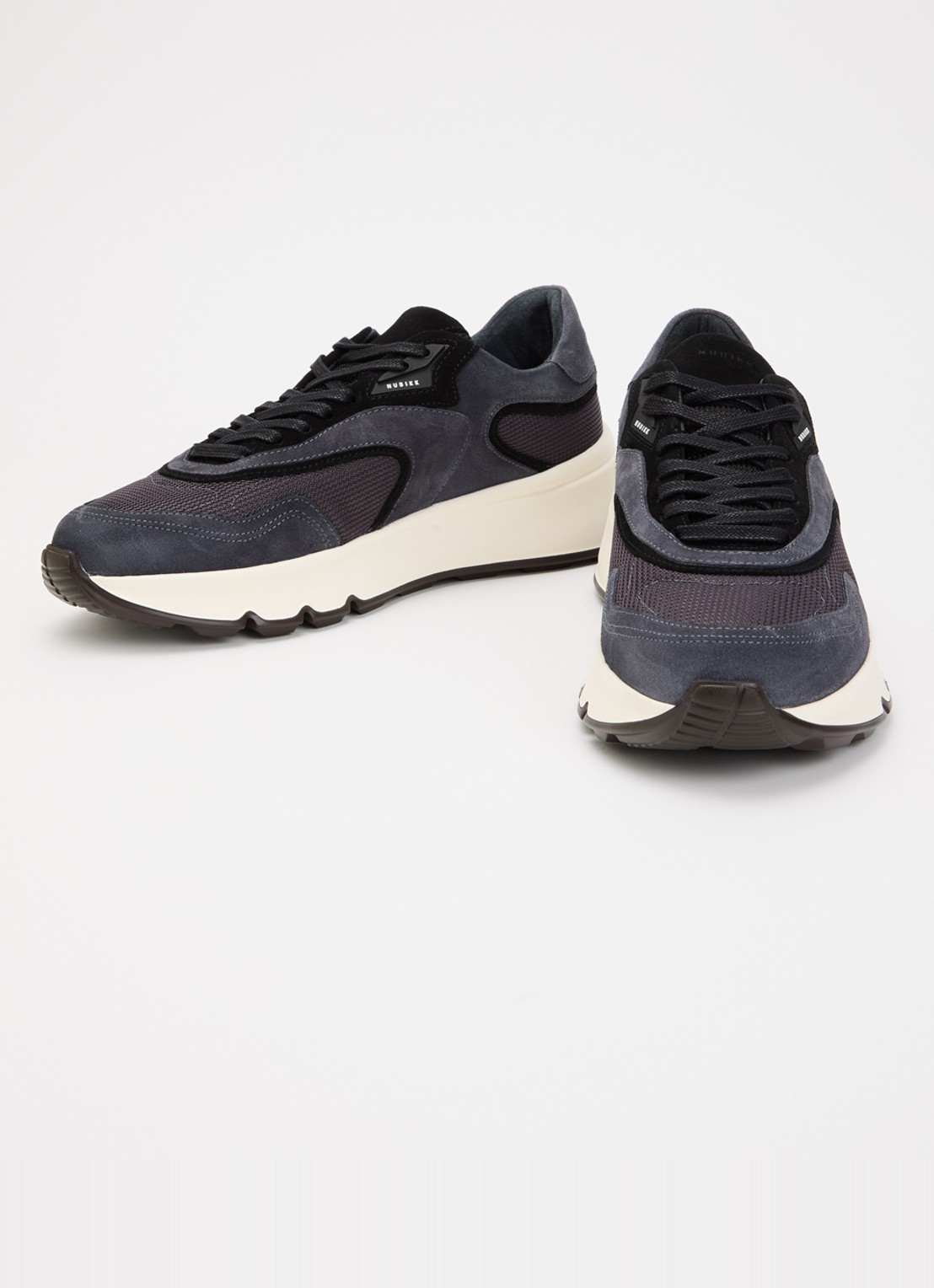 Nubikk Luca Noa sneaker met suède details - detail 2 donkerblauw
