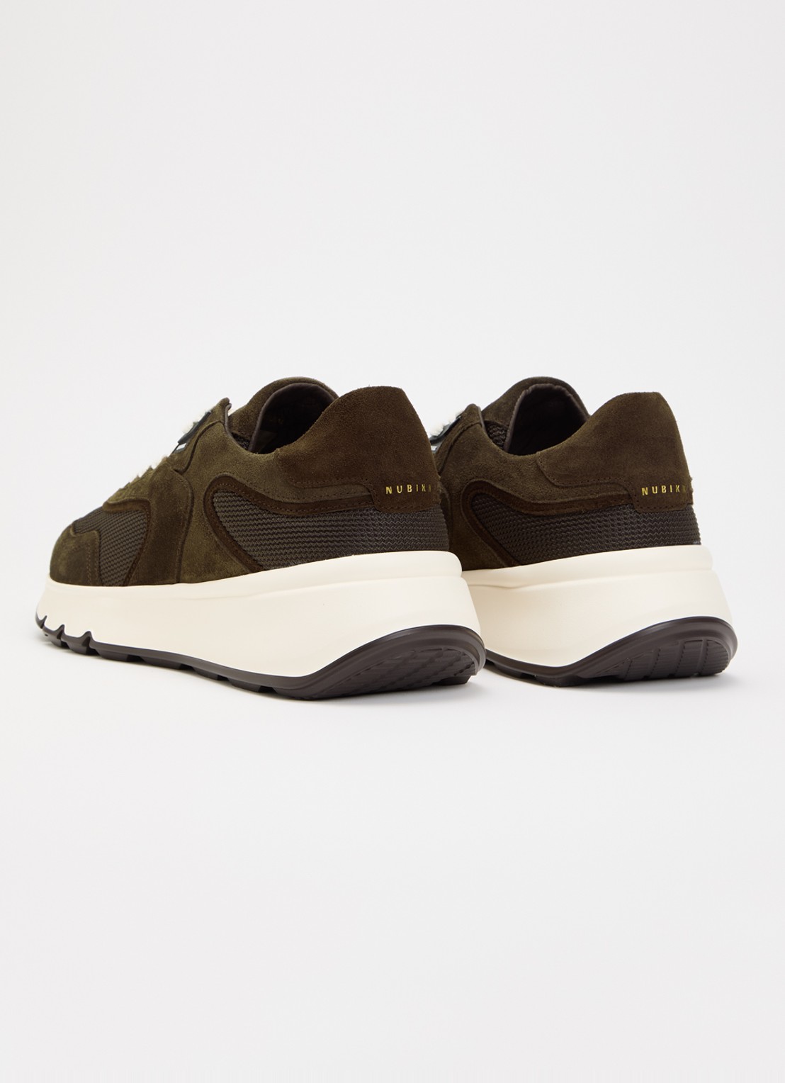 Nubikk Luca Noa sneaker met suède details - achterkant 5 grijs