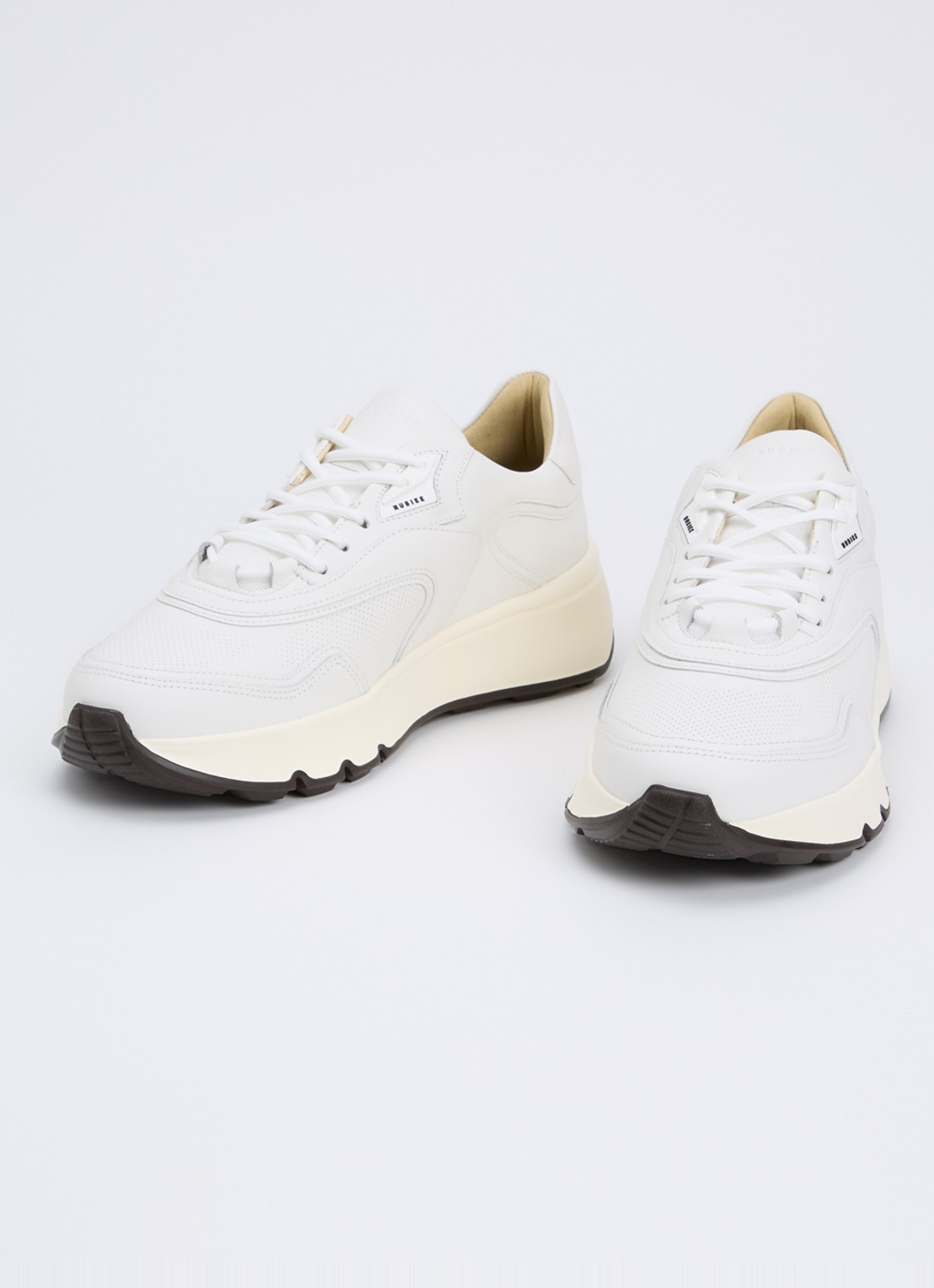 Nubikk Luca Noa sneaker van leer  - detail 2 gebroken wit