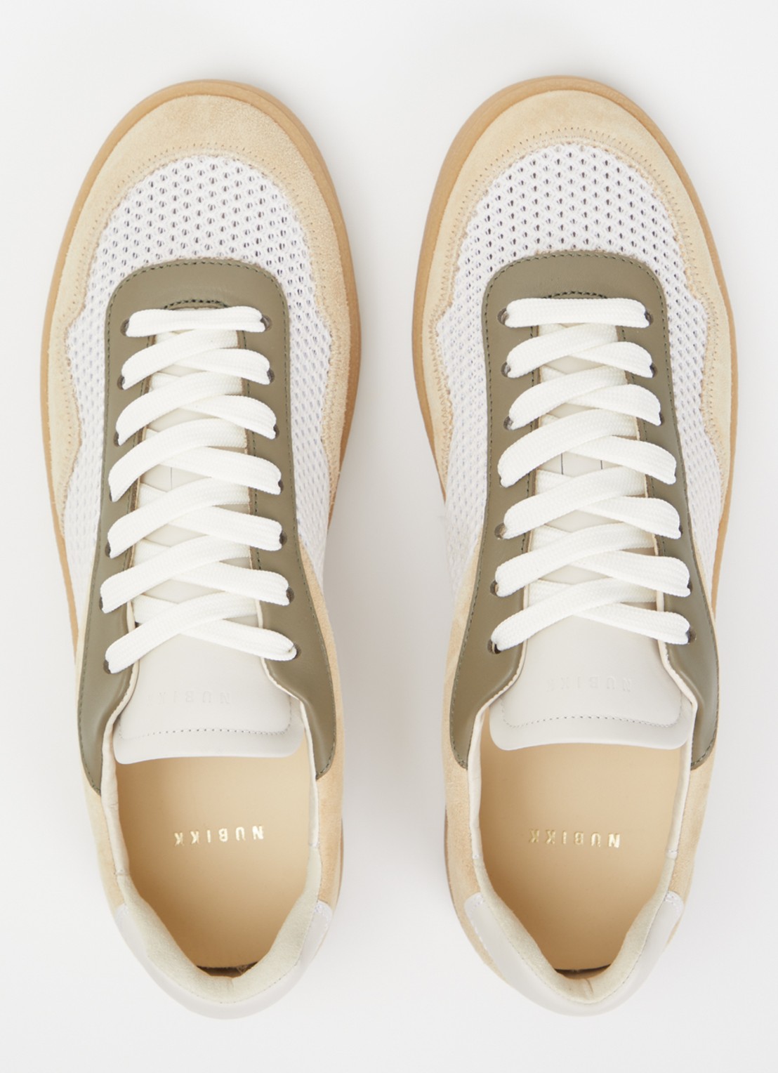 Nubikk Ray Joss sneaker met suède en leren details - detail 2 beige