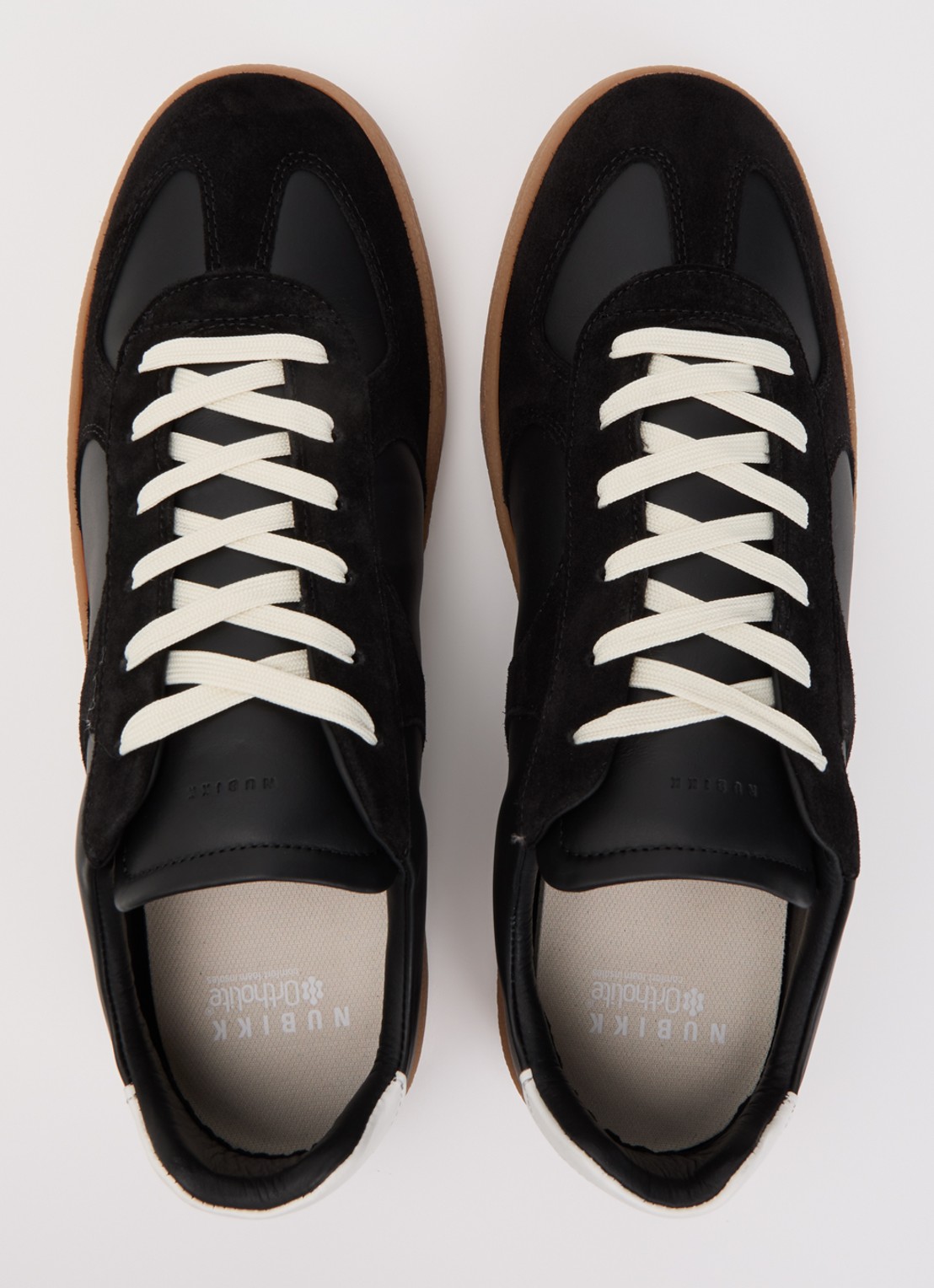 Nubikk Ray Rio sneakers van leer met details van suéde  - detail 3 zwart