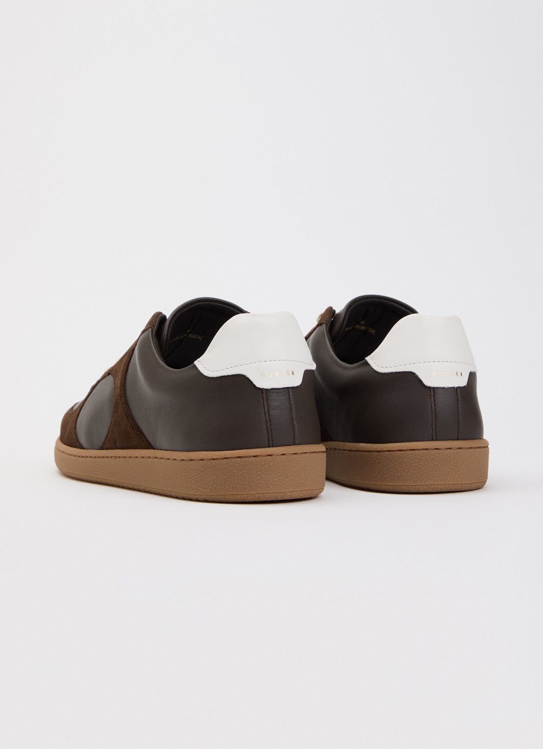 Nubikk Ray Rio sneakers van leer met details van suéde  - achterkant 5 bruin