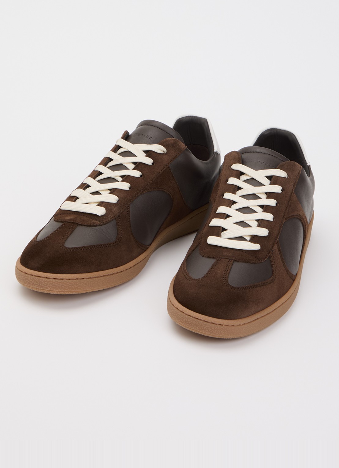 Nubikk Ray Rio sneakers van leer met details van suéde  - detail bruin