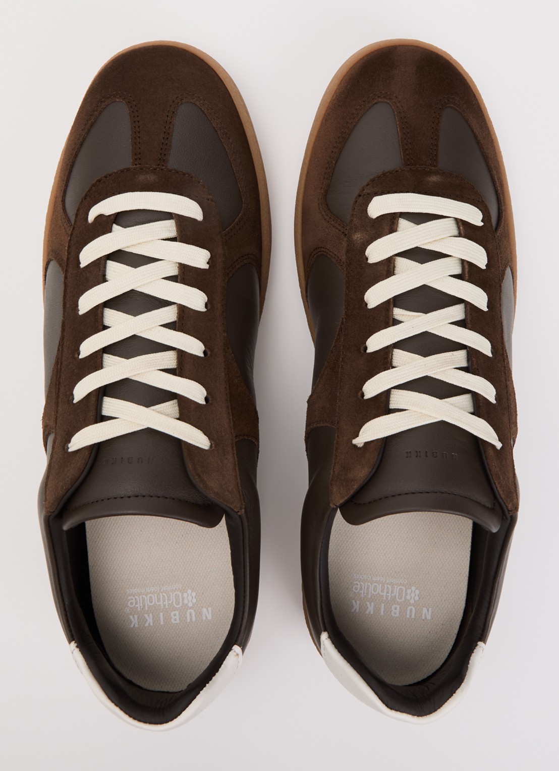 Nubikk Ray Rio sneakers van leer met details van suéde  - detail 2 bruin
