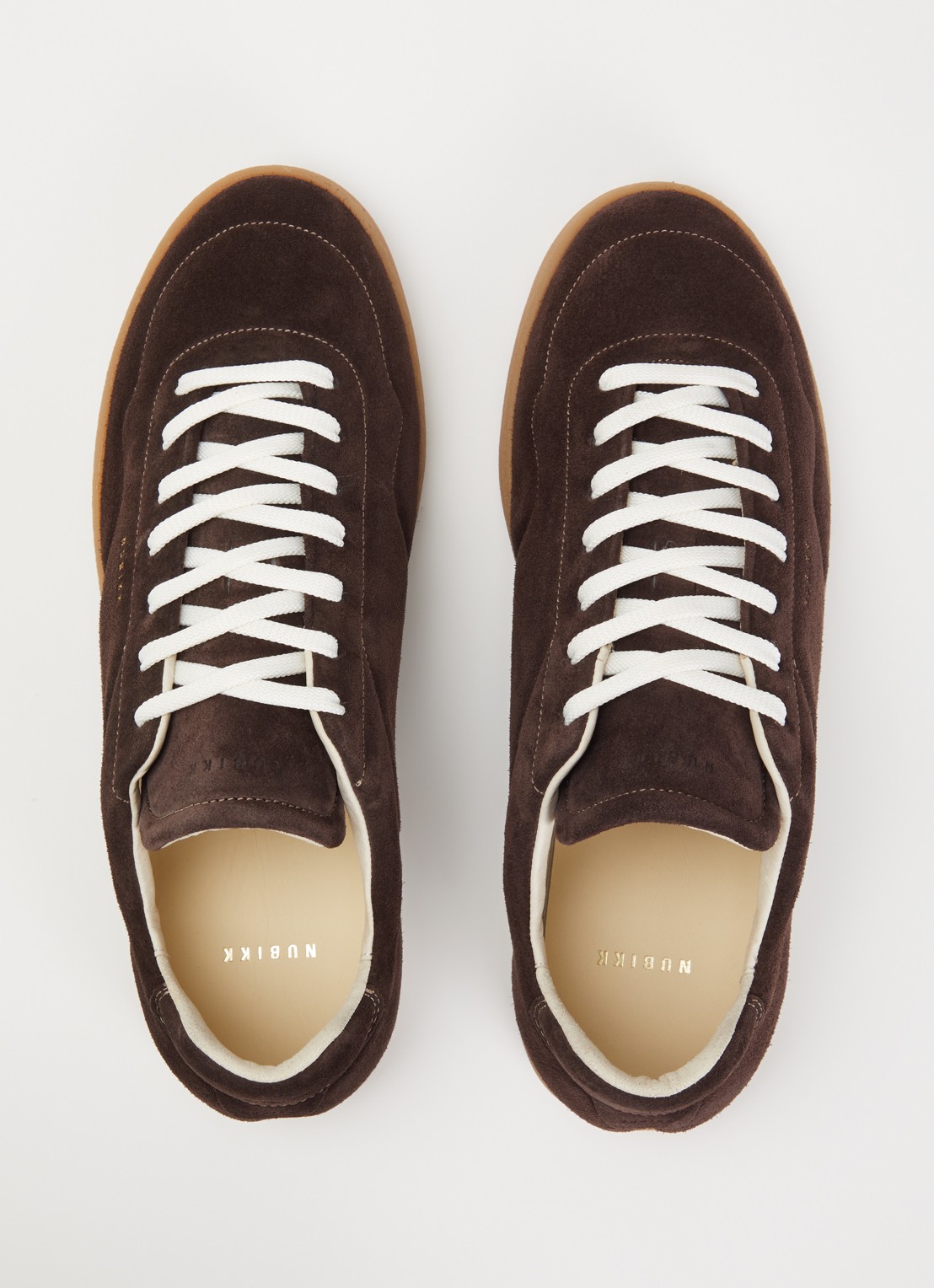 Nubikk Ray Rush sneaker van suède - detail 4 donkerbruin