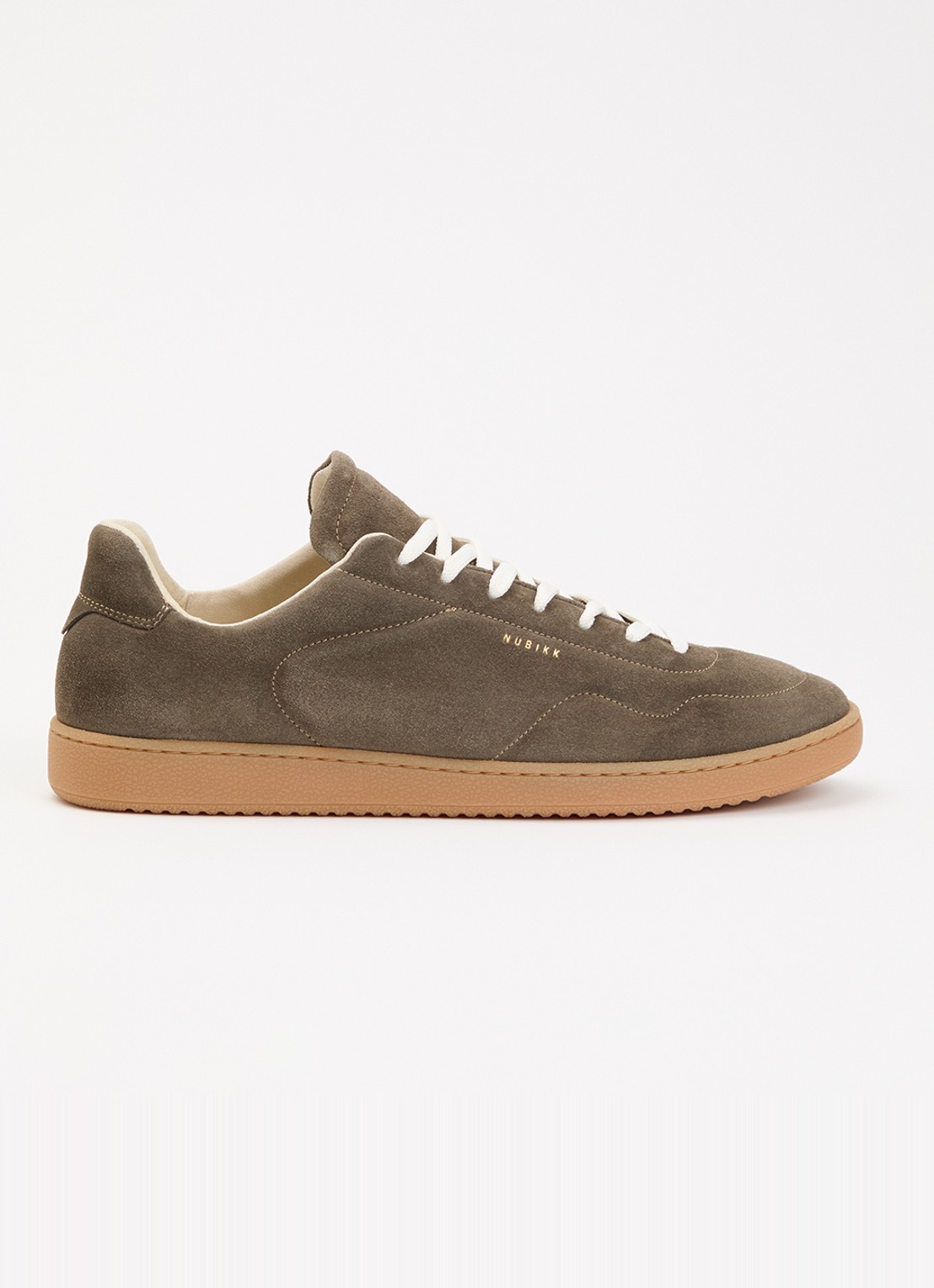 Nubikk Ray Rush sneaker van suède - voorkant olijfgroen