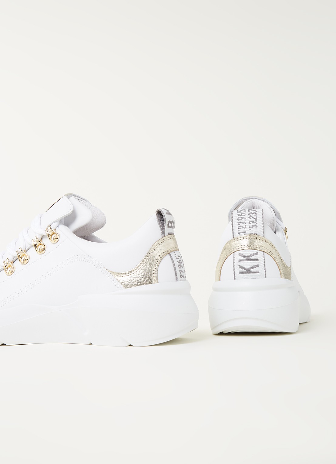 Nubikk Roque Royal L sneaker van leer met suède details - detail 2 wit