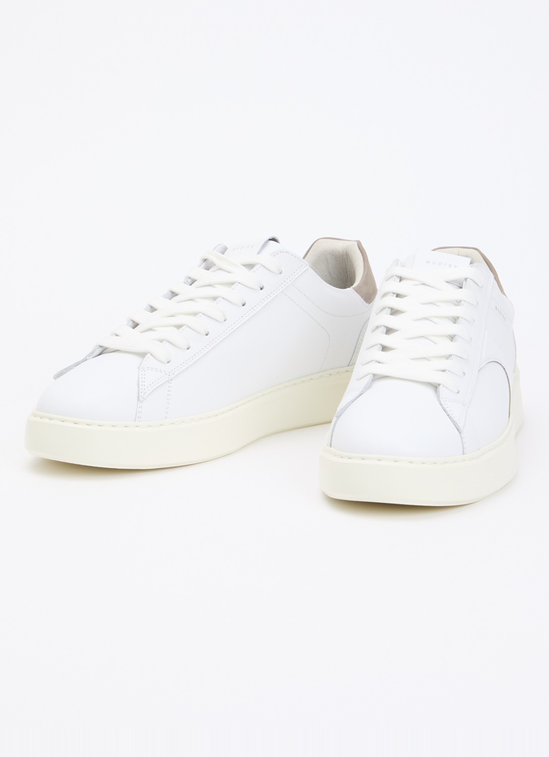 Nubikk Vick Cosmo sneaker van leer - detail wit