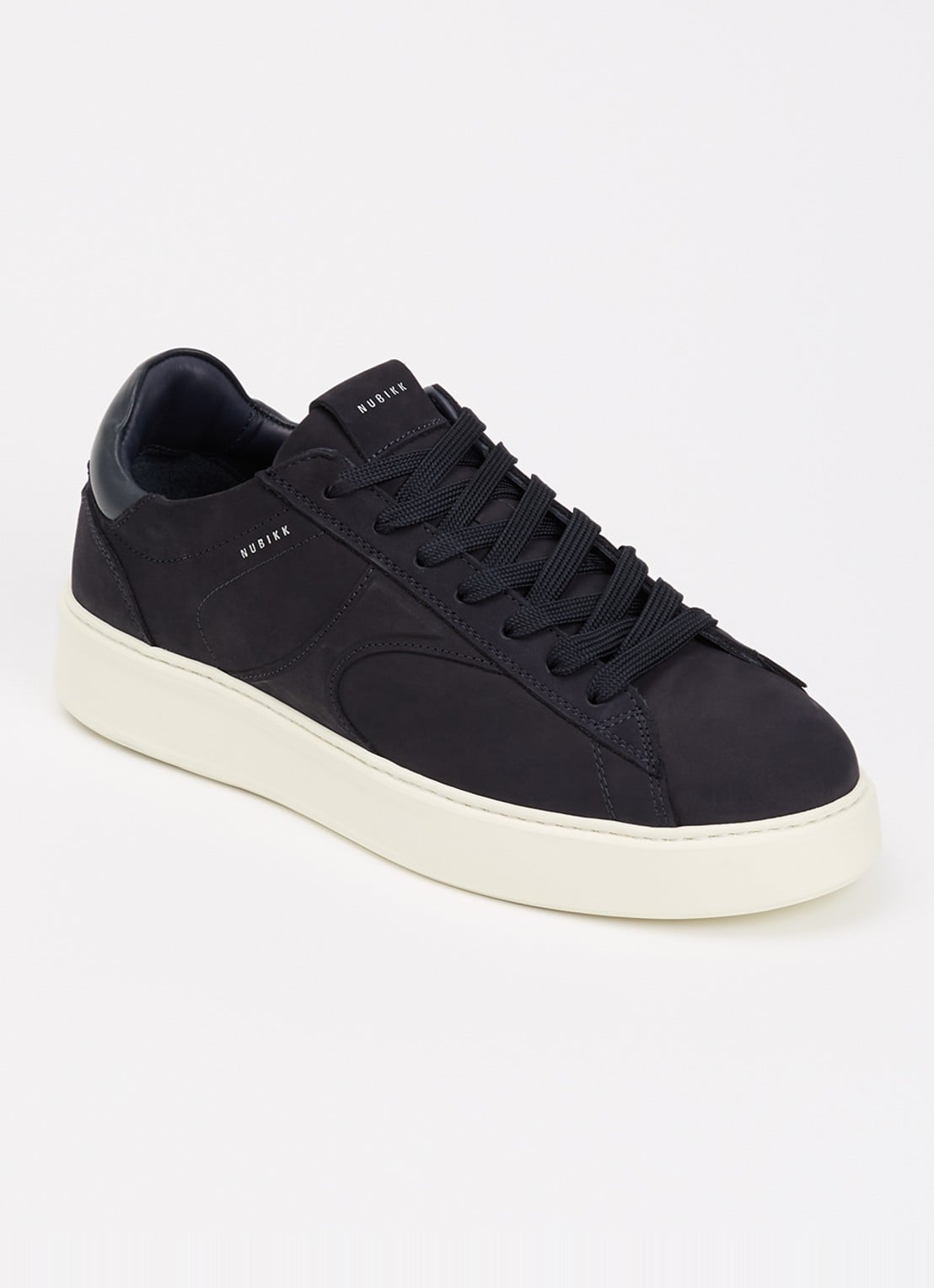 Nubikk Vick Cosmo sneaker van nubuck - voorkant donkerblauw