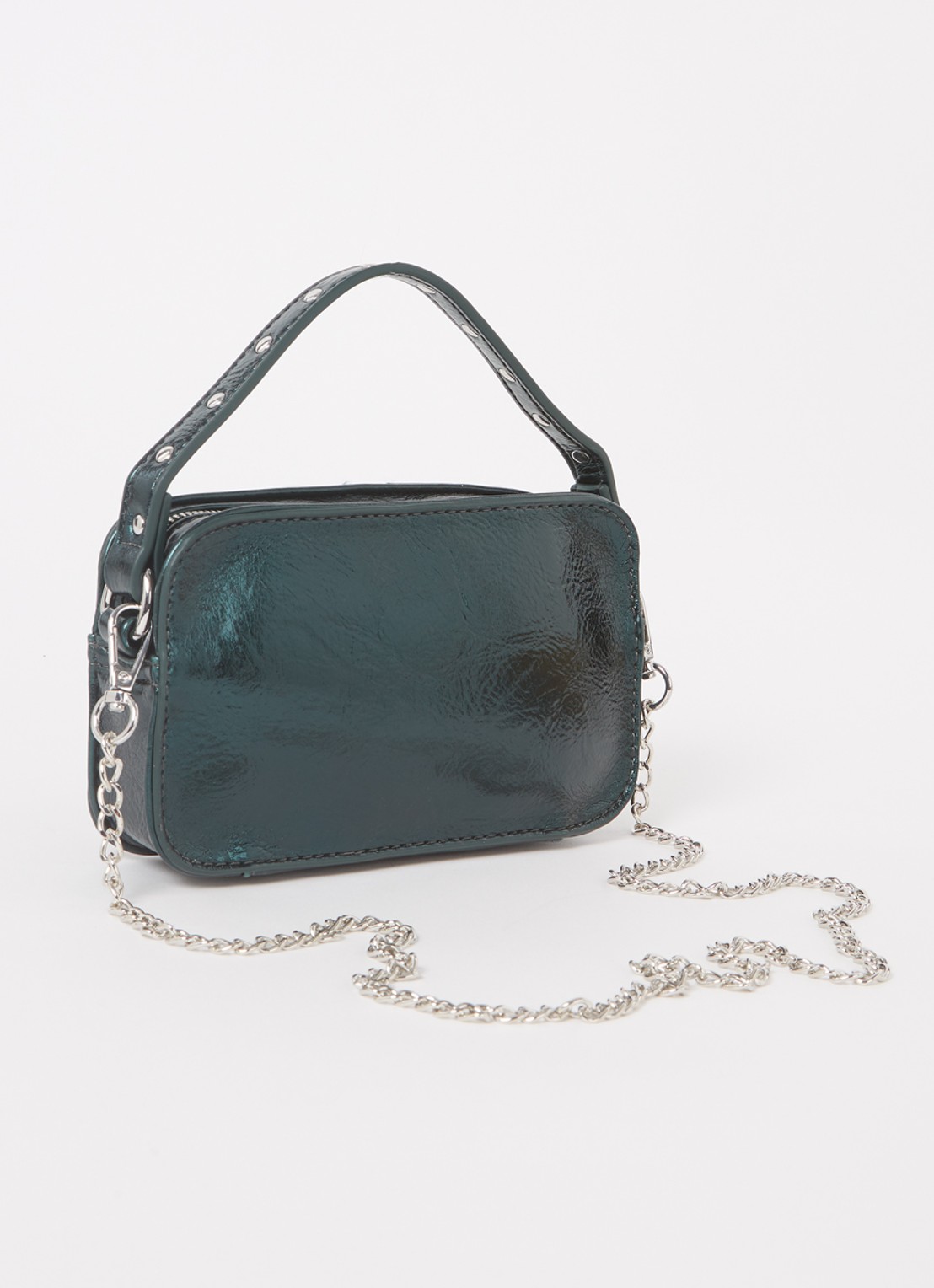 Núnoo Helena  crossbodytas met afneembare schouderriem - achterkant groen