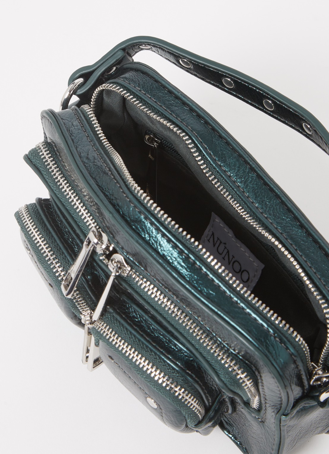 Núnoo Helena  crossbodytas met afneembare schouderriem - detail 2 groen