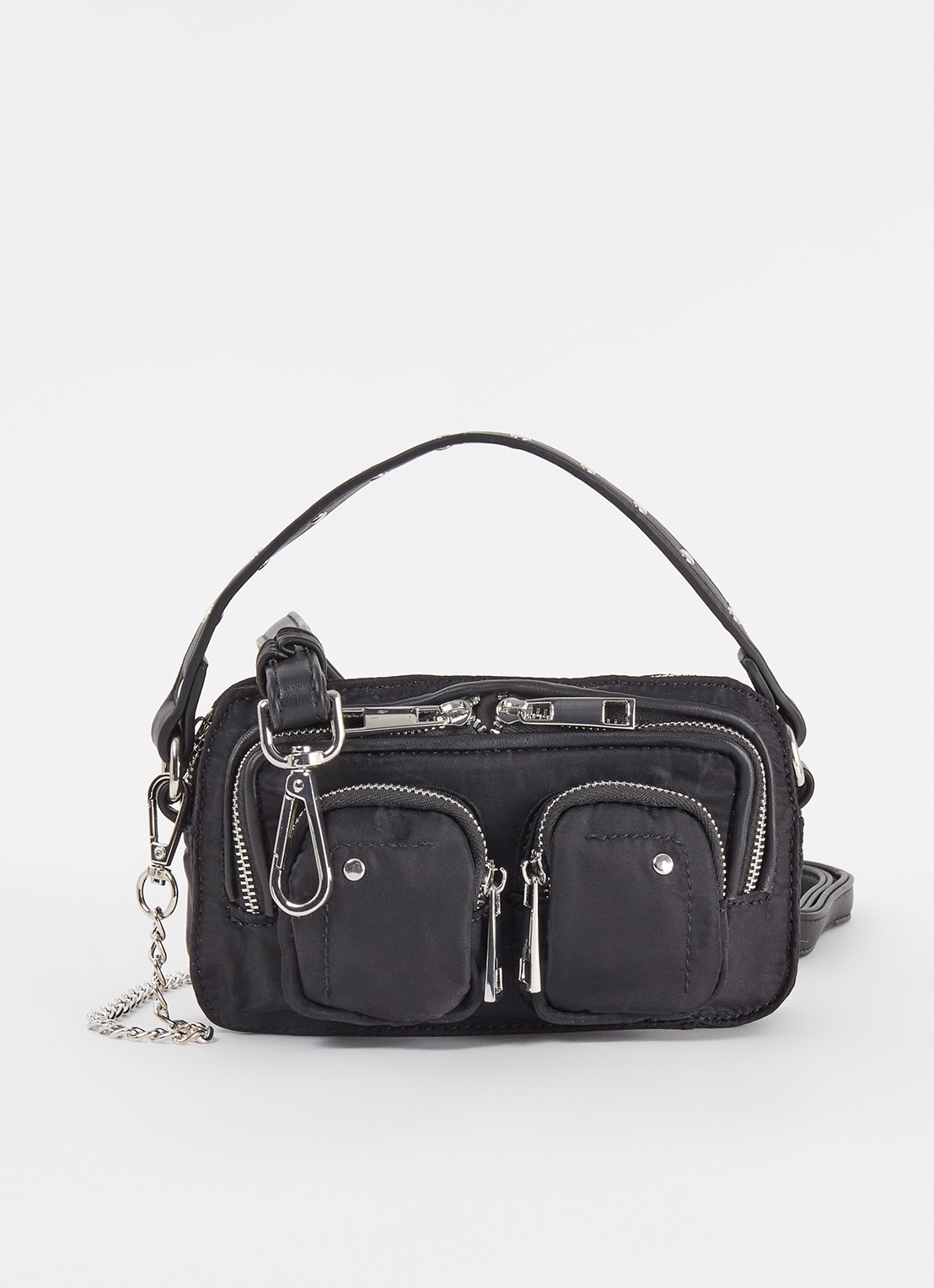 Núnoo Helena crossbodytas met studs - voorkant zwart