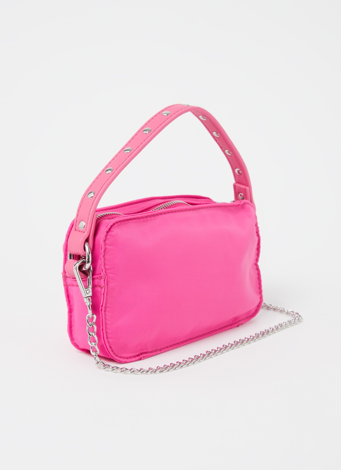 Núnoo Helena handtas met afneembare schouderriem - achterkant 3 fuchsia