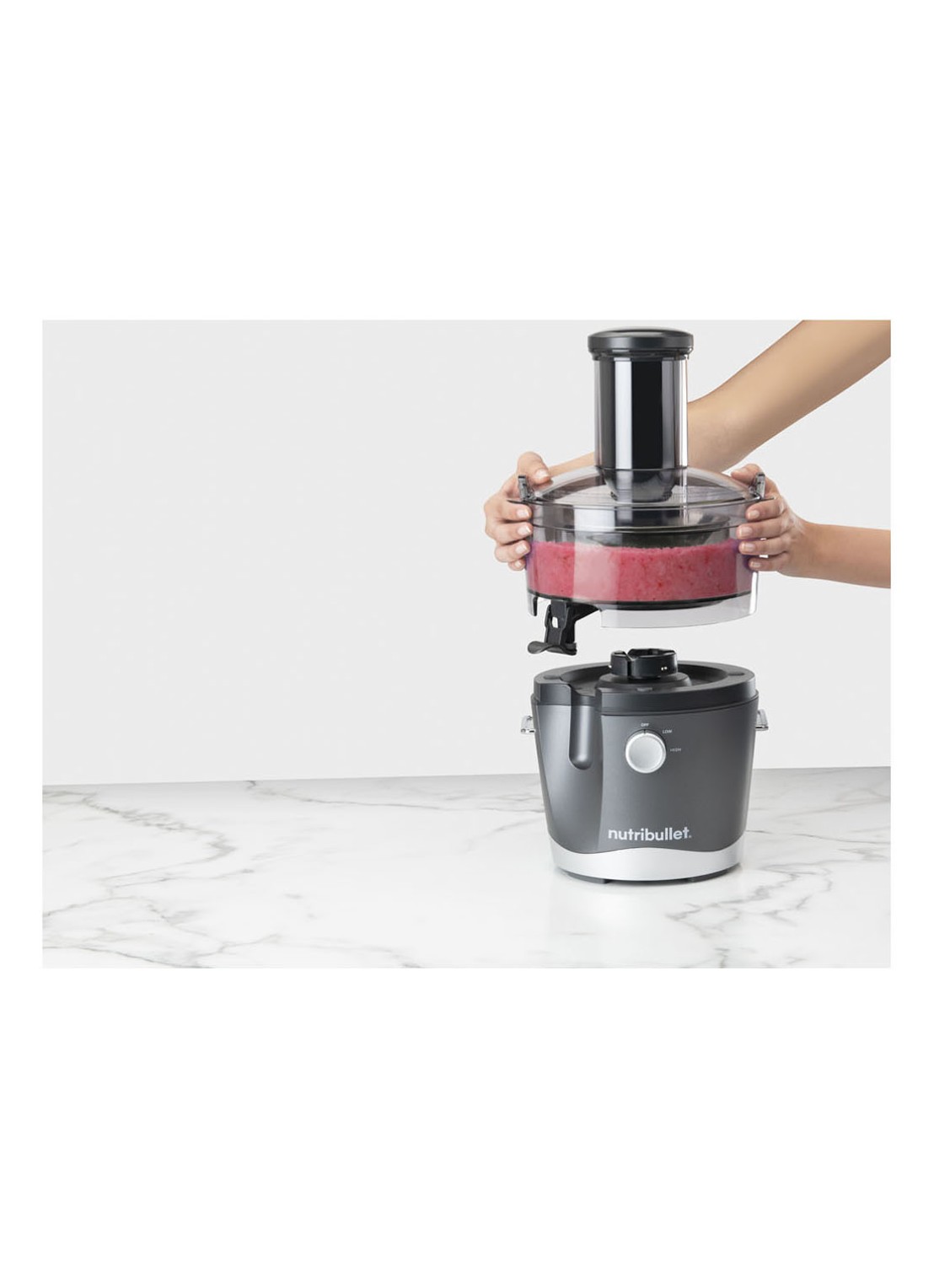 Nutribullet Juicer sapcentrifuge V07146 - voorkant 3 donkergrijs