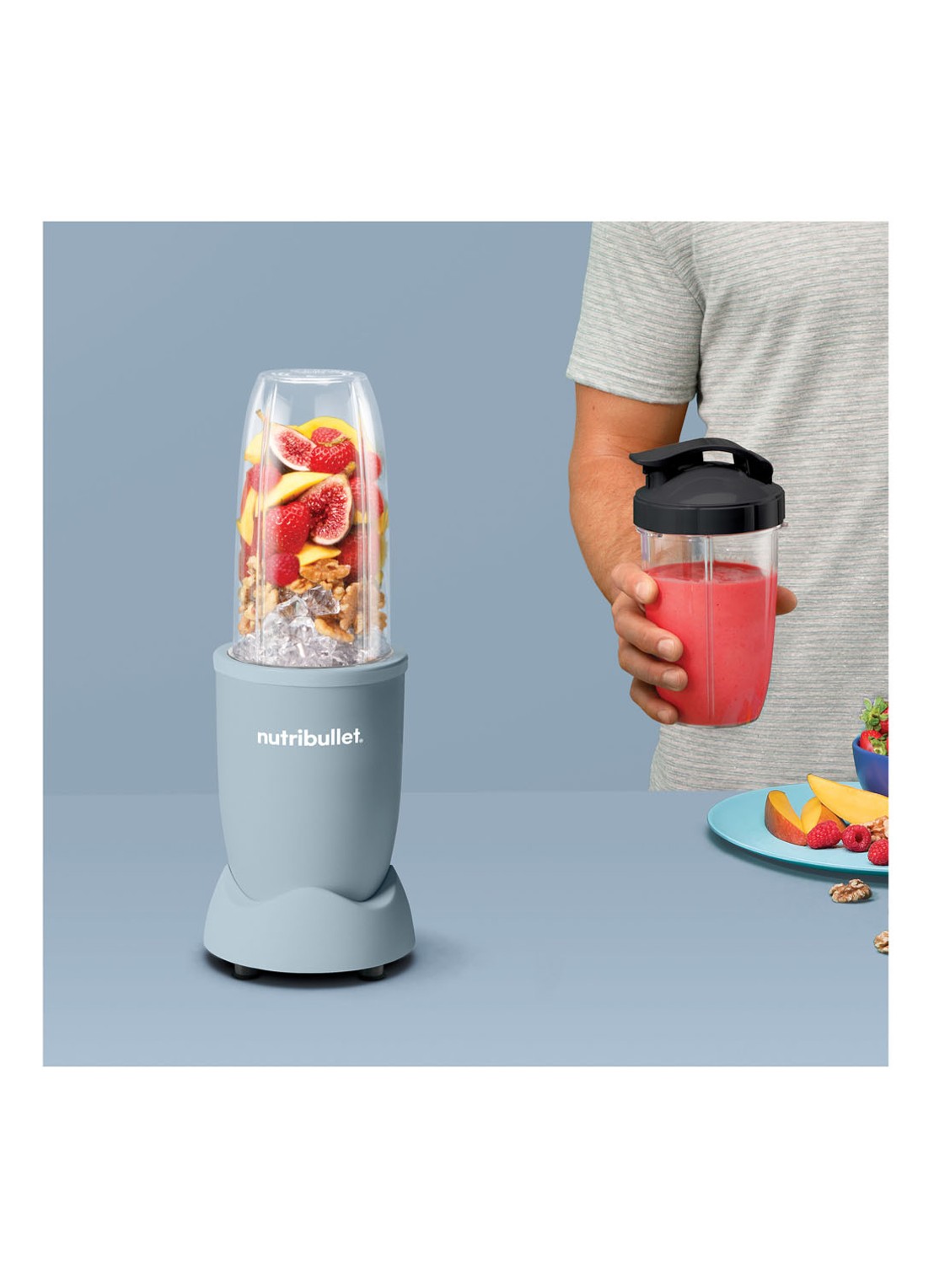 Nutribullet Pro 900 Exclusive blender 0,7 liter V09088 - detail 4 staalblauw