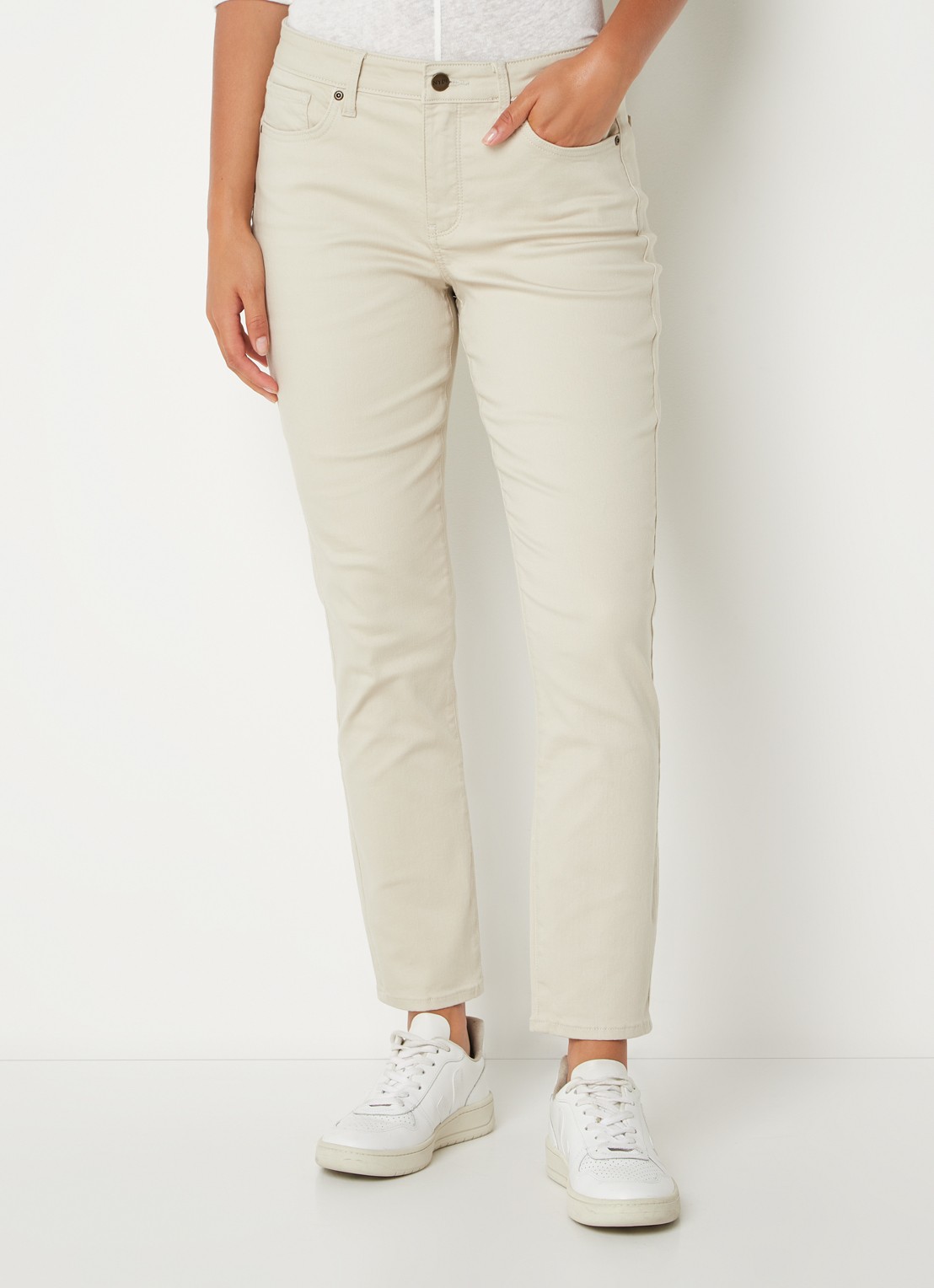 NYDJ Alina high waist cropped skinny jeans in lyocellblend  - detail 3 beige