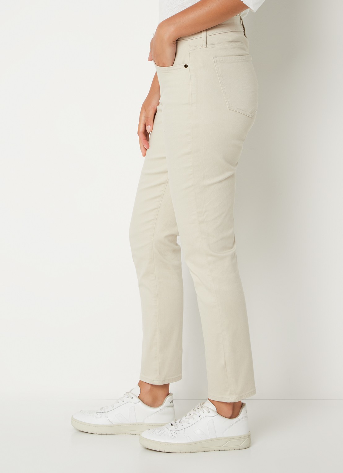 NYDJ Alina high waist cropped skinny jeans in lyocellblend  - detail 4 beige
